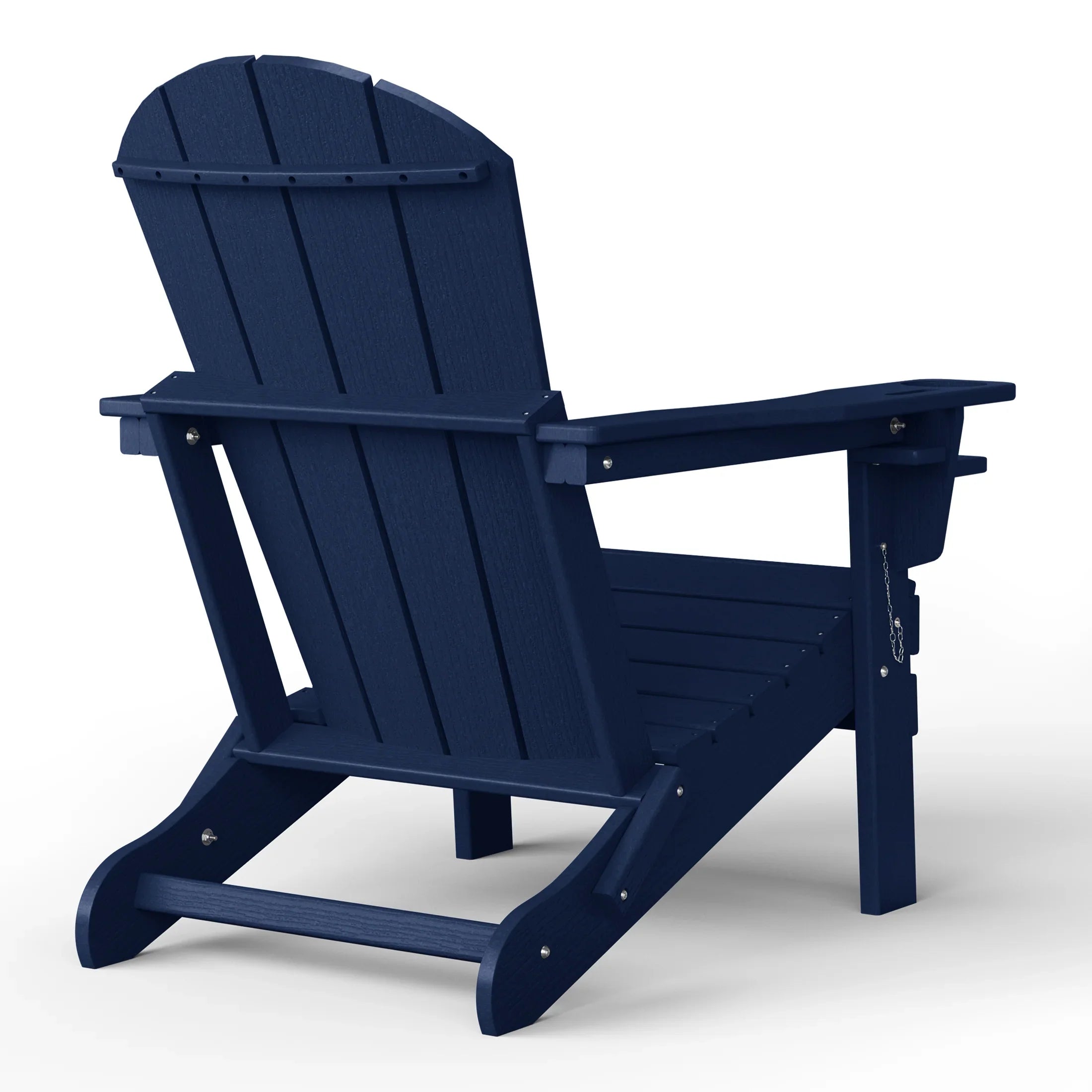 Rockport Outdoor Patio HDPE Resin Folding Adirondack Chairs With Cup Holder and Phone Holder (Set of Four)