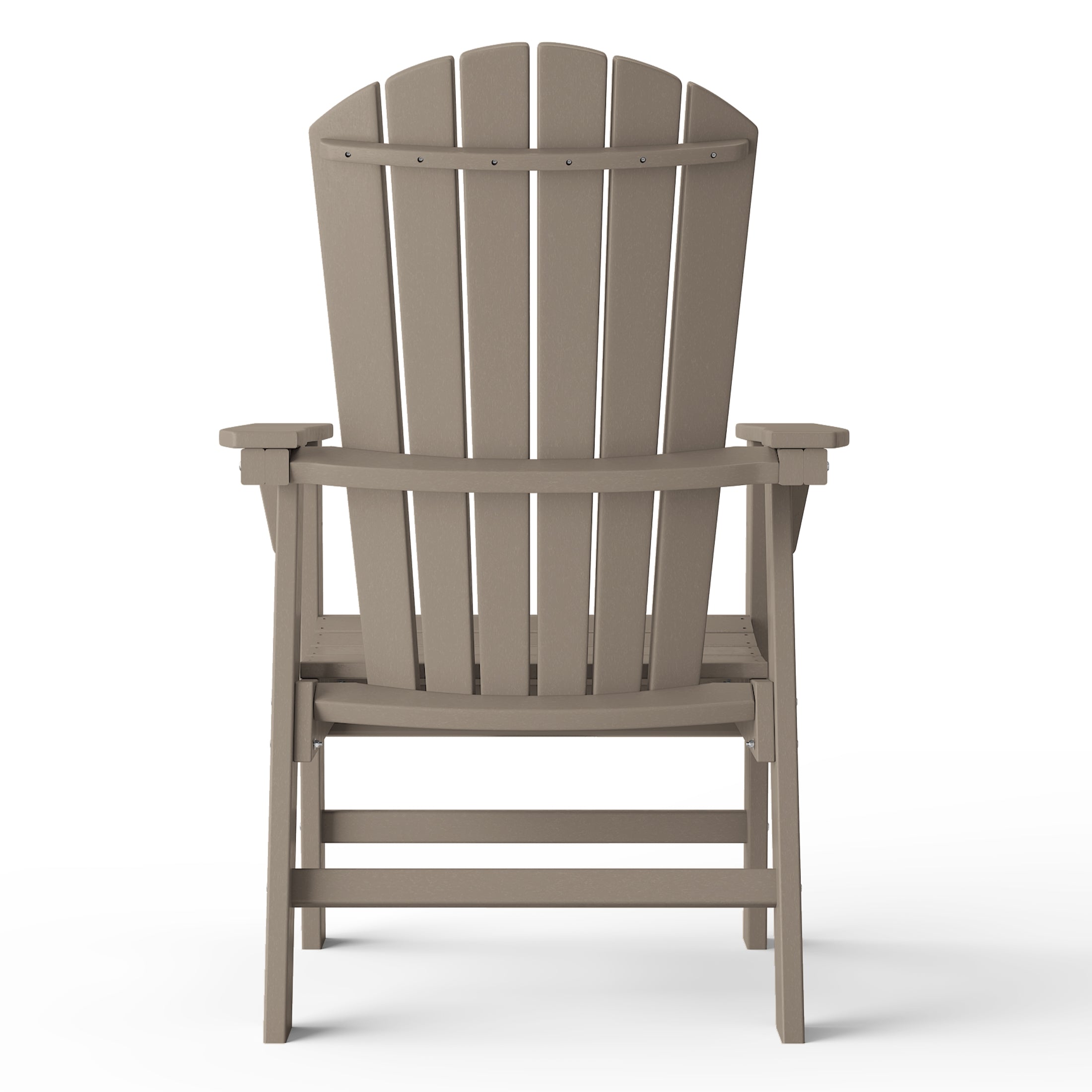 Portside Outdoor Patio Shell-back Adirondack Dining Chair Weather Resistant