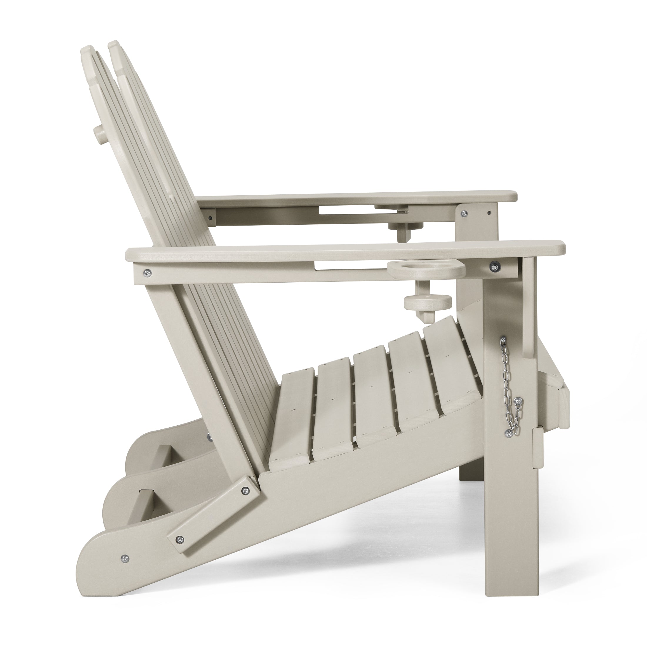 Savannah Outdoor Patio 49" HDPE Folding Adirondack Garden Bench