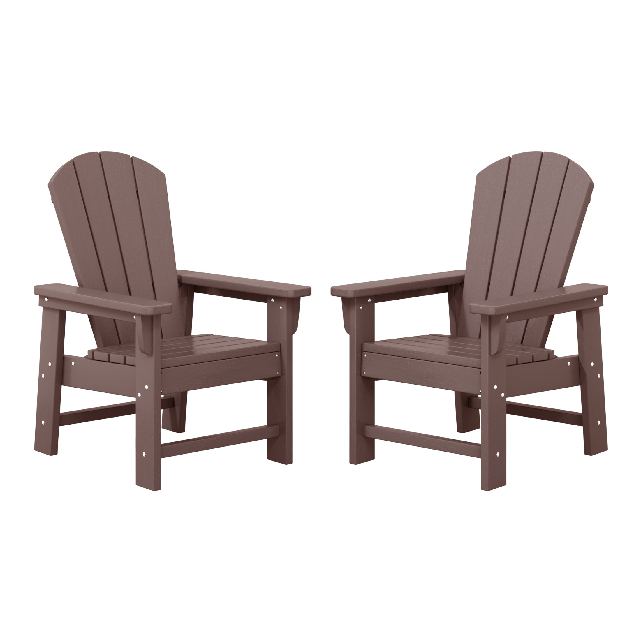Paradise Kids Outdoor Adirondack Plastic Patio Chair (Set of 2)