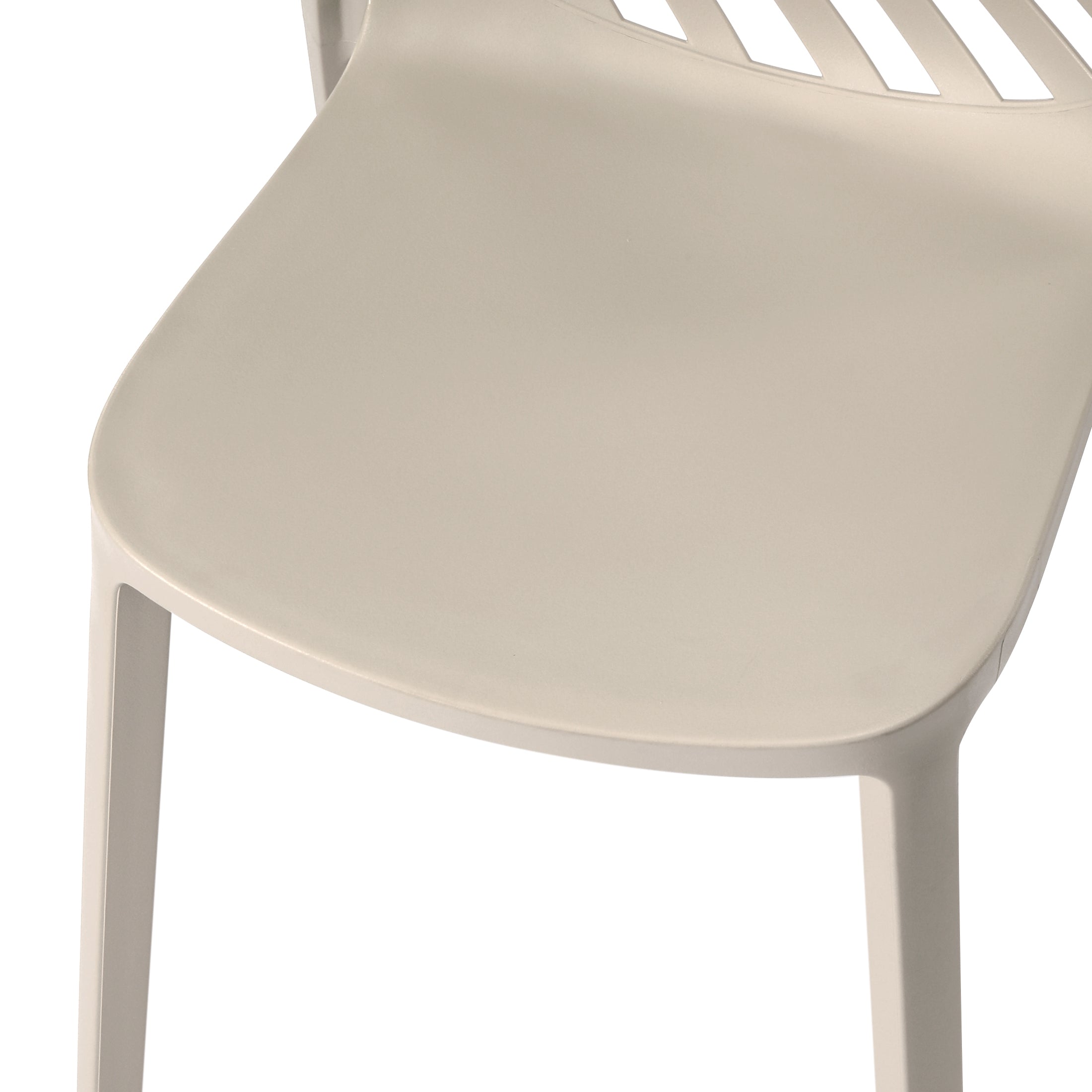 Sunshine Outdoor Modern Stackable Polypropylene Plastic Patio Bistro Dining Side Chairs (Set of 2)