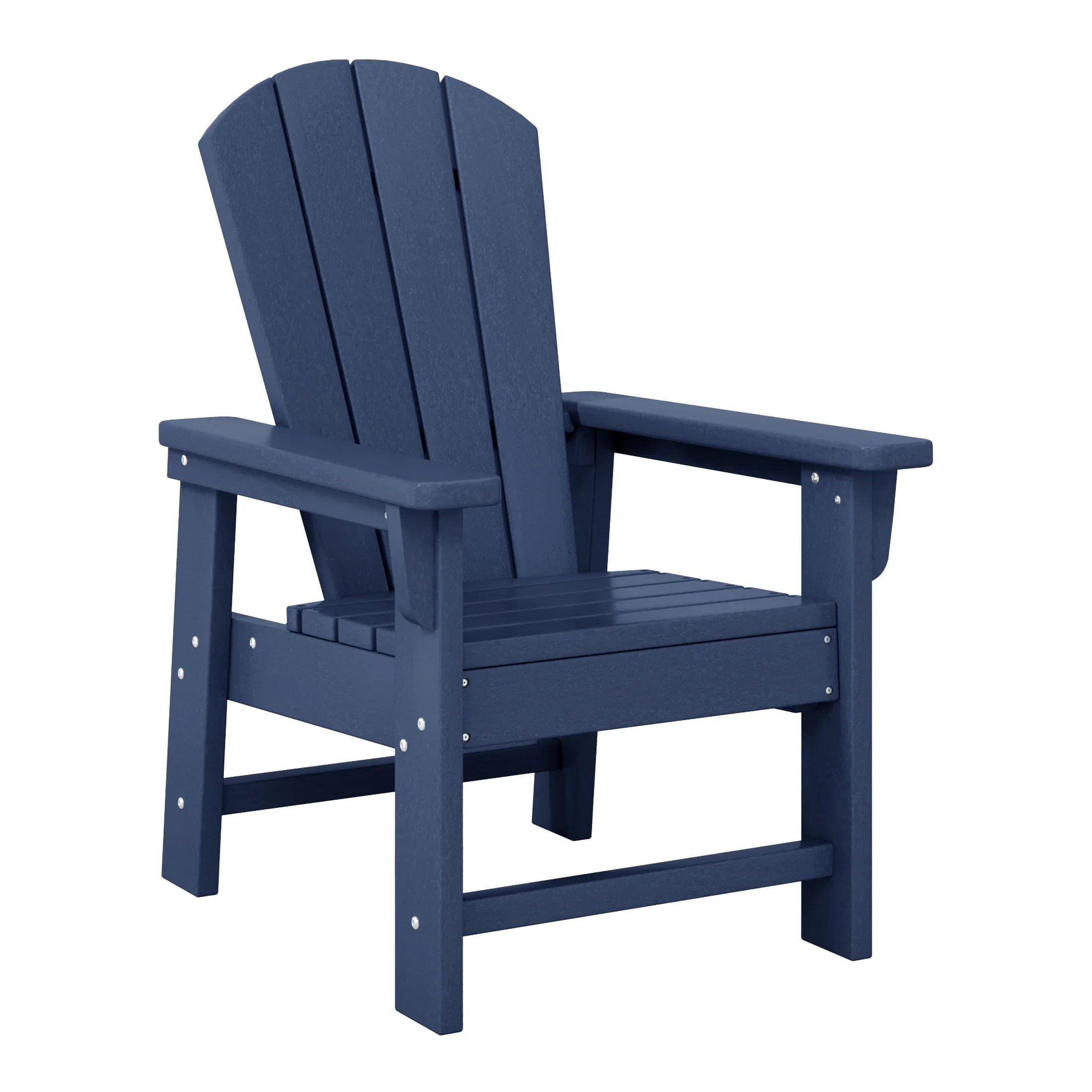 Paradise 2-Piece Kids Outdoor HDPE Adirondack Chair With Square Side Table Set