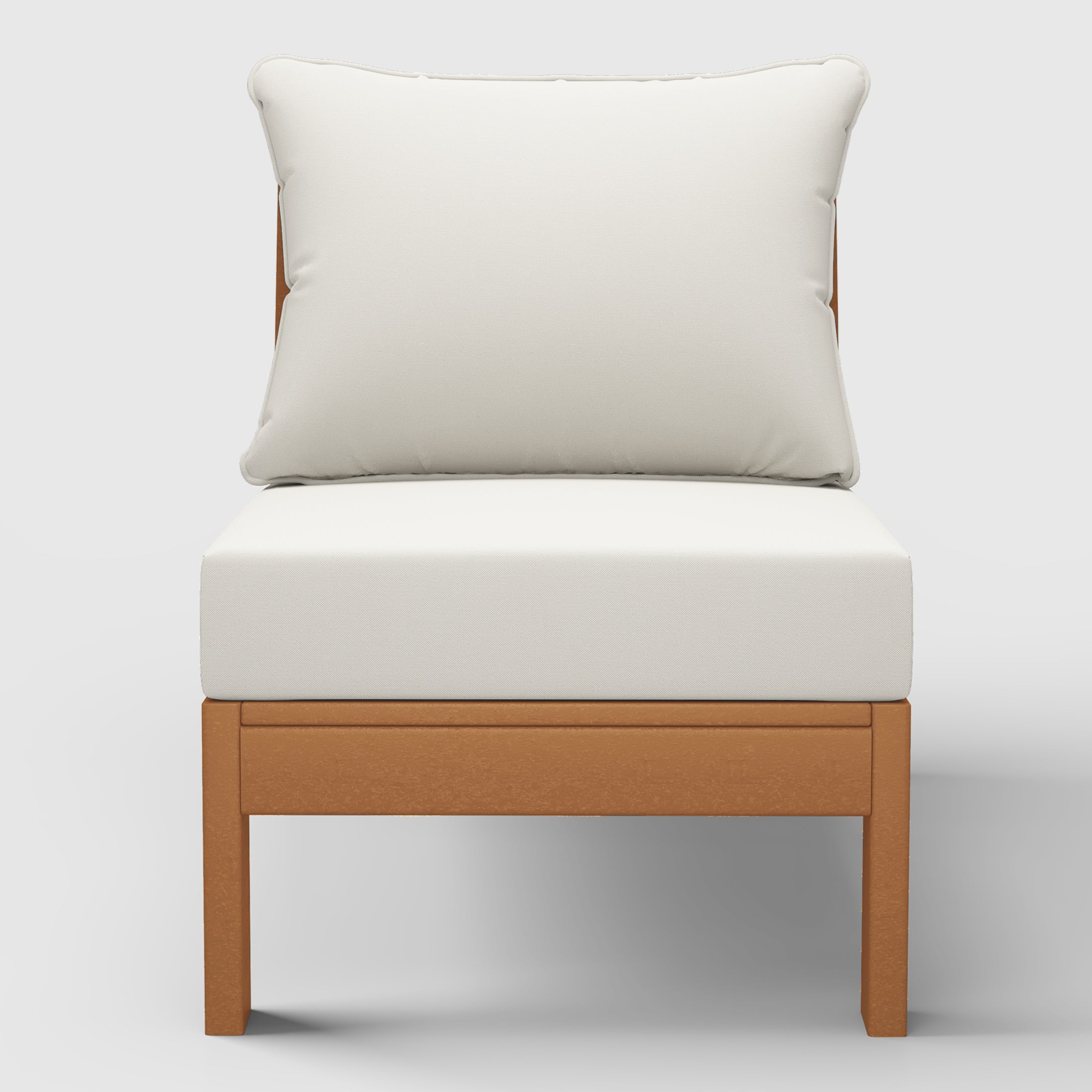 Portsmouth Outdoor HDPE Deep Seating Modular Armless Patio Chair with Patio Cushions