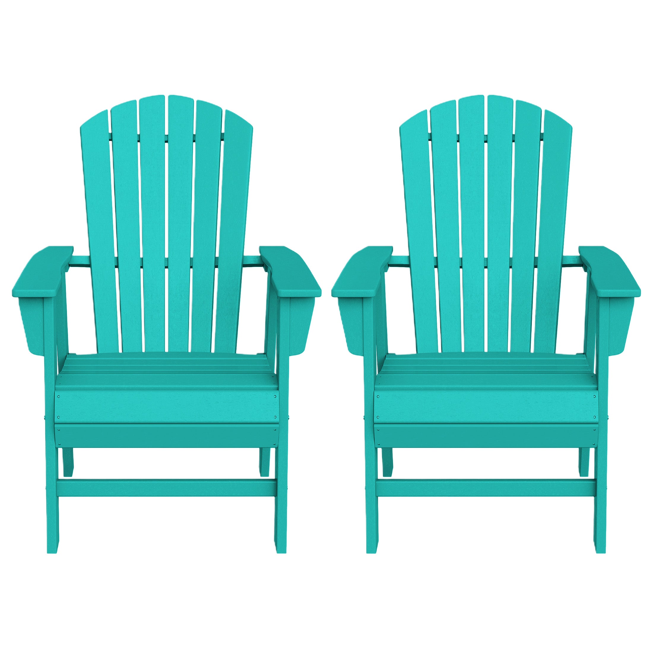 Portside Outdoor Modern HDPE Adirondack Patio Dining Chairs (Set of 2)