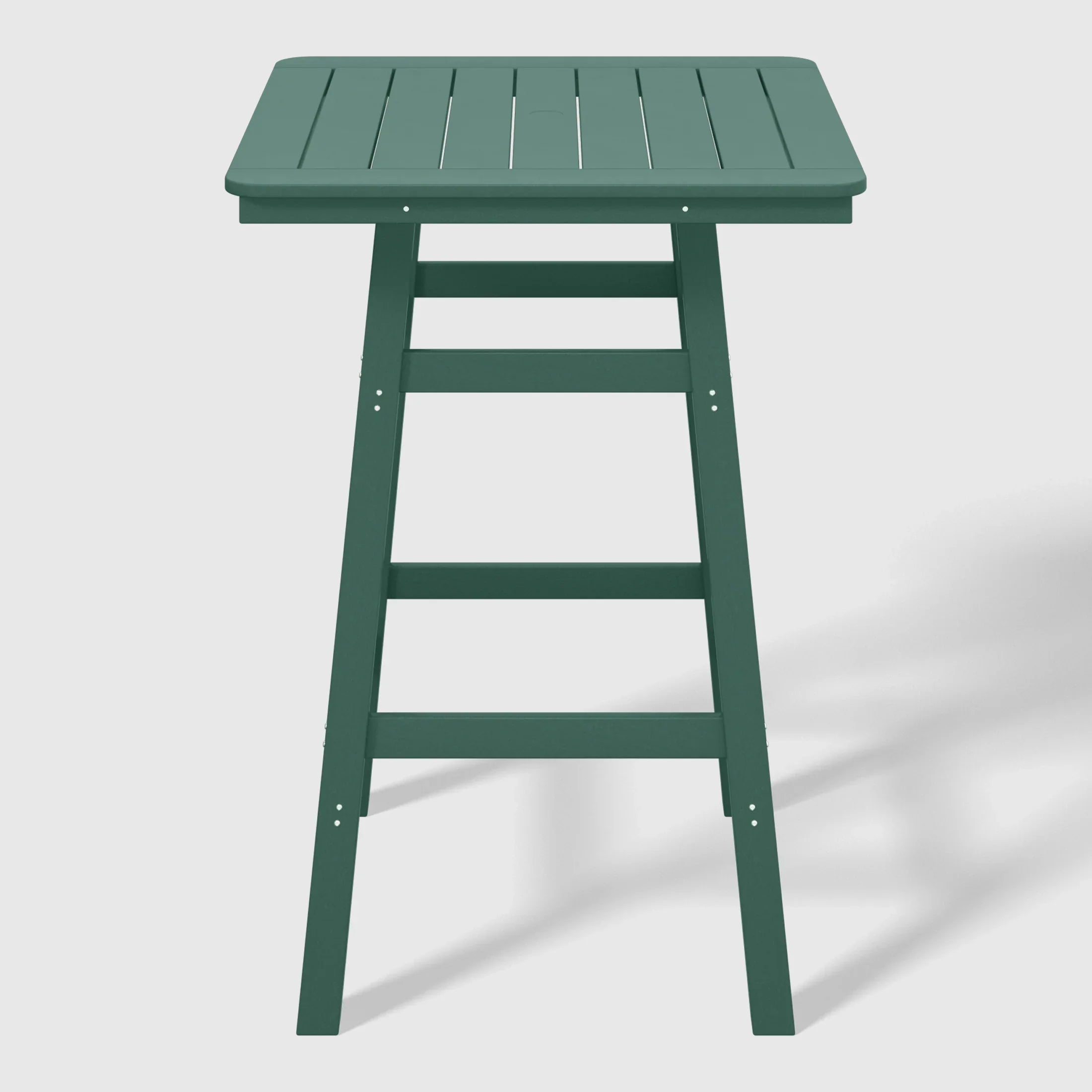 Paradise 30" Square Outdoor Patio Bistro Bar Table With Umbrella Hole