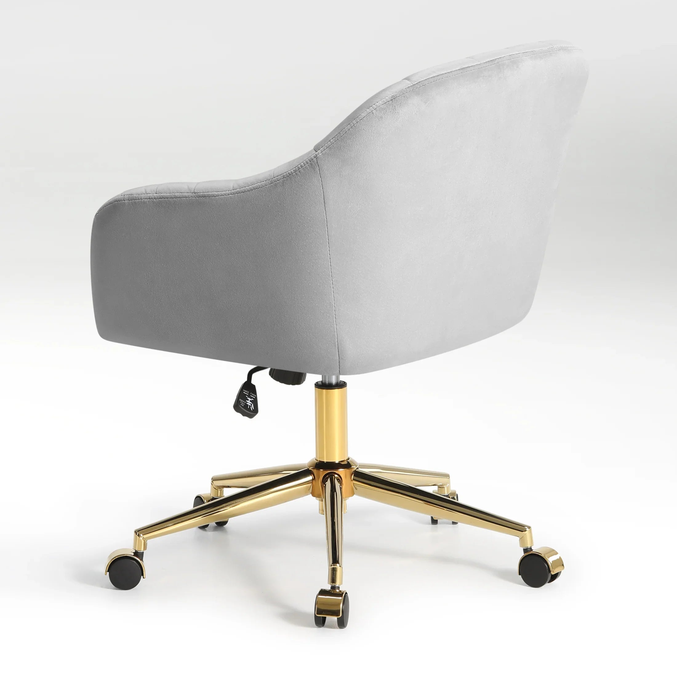 Alaia Upholstered Velvet Swivel Vanity Office Chair With Wheels