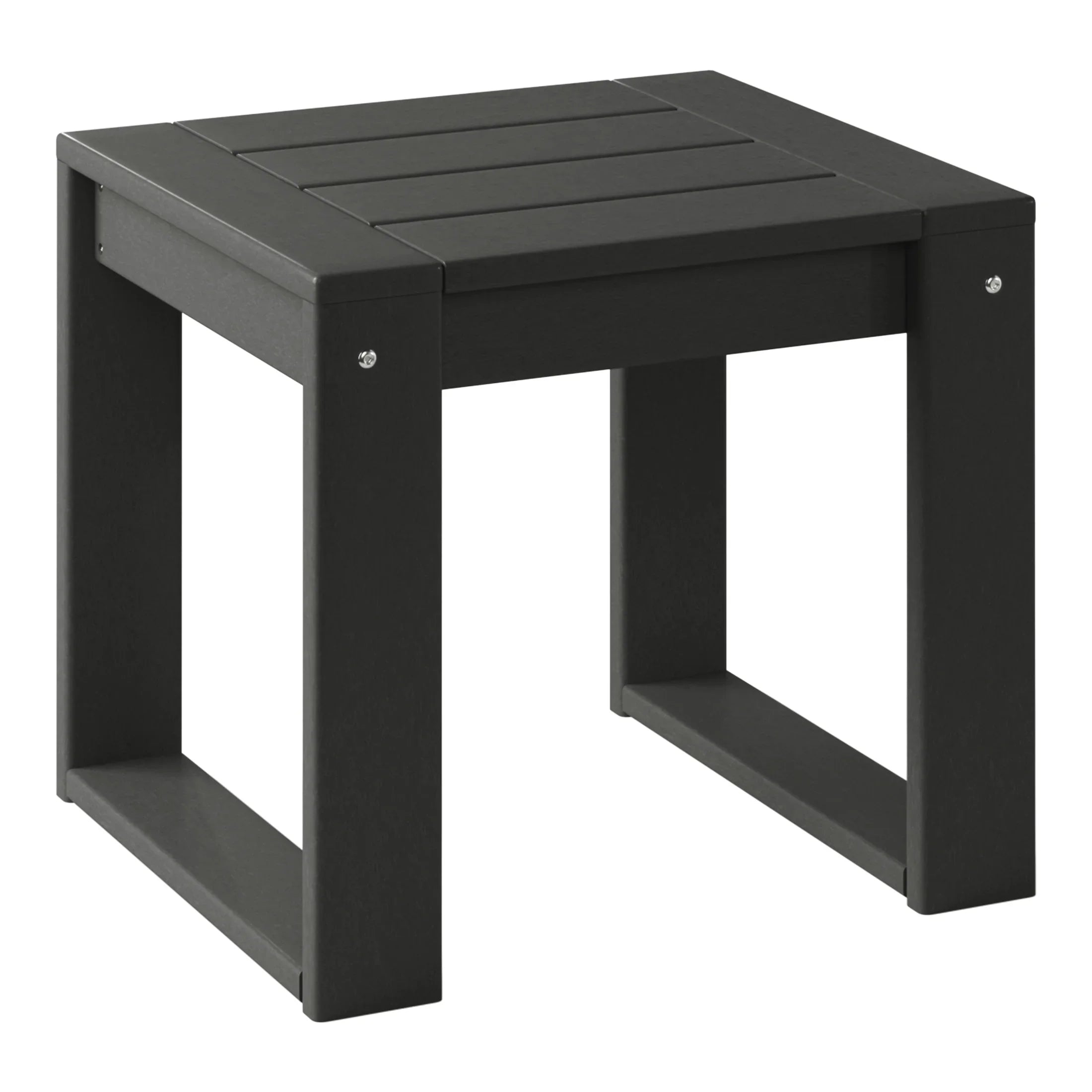 Rockaway Outdoor Modern 3-Piece HDPE Patio Sofa Set with Side Table