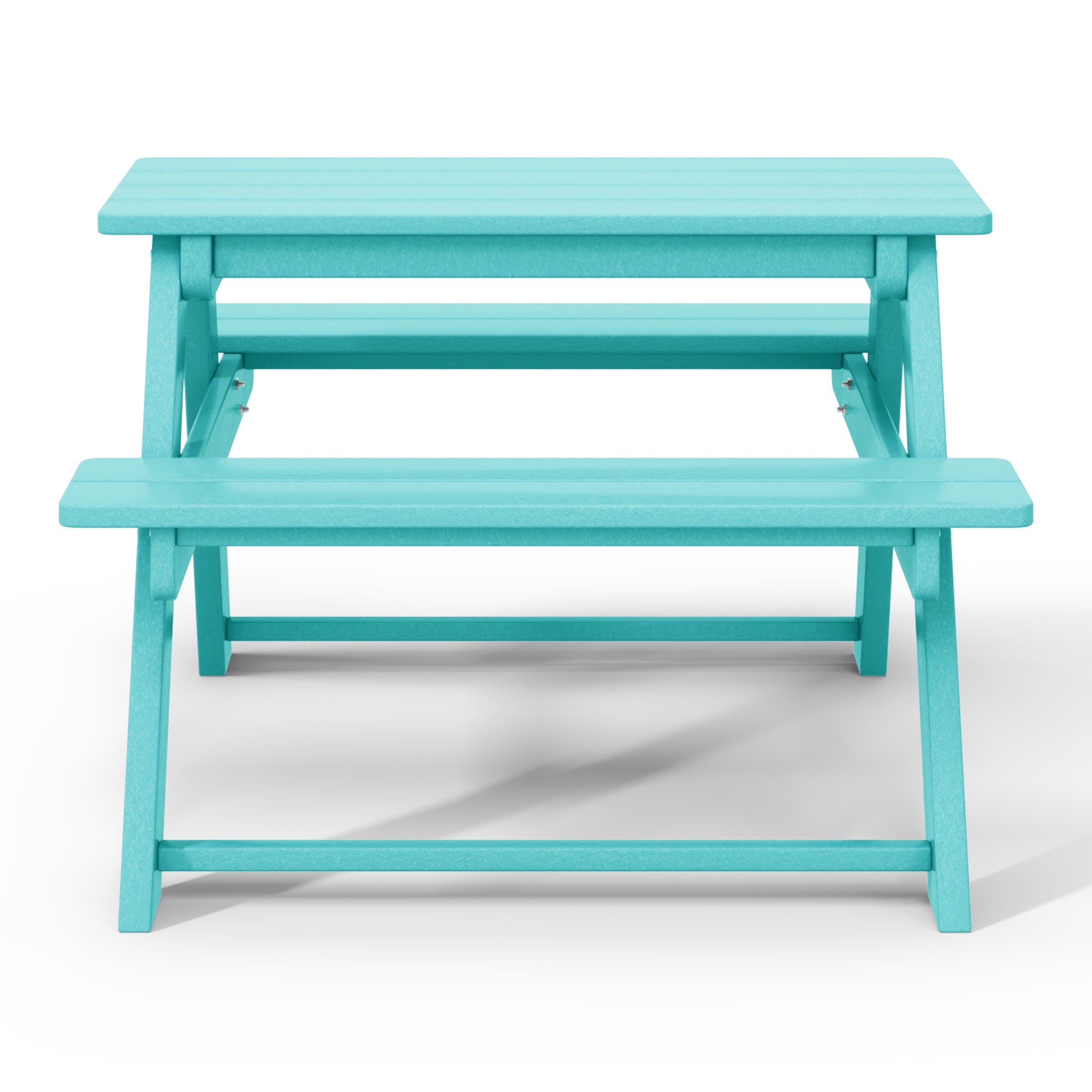 Paradise Outdoor Patio Kids HDPE Plastic Picnic Bench Table