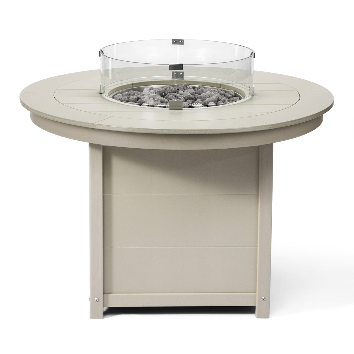 Sol 47" Modern Outdoor Patio Propane Gas Round Fire Pit Table