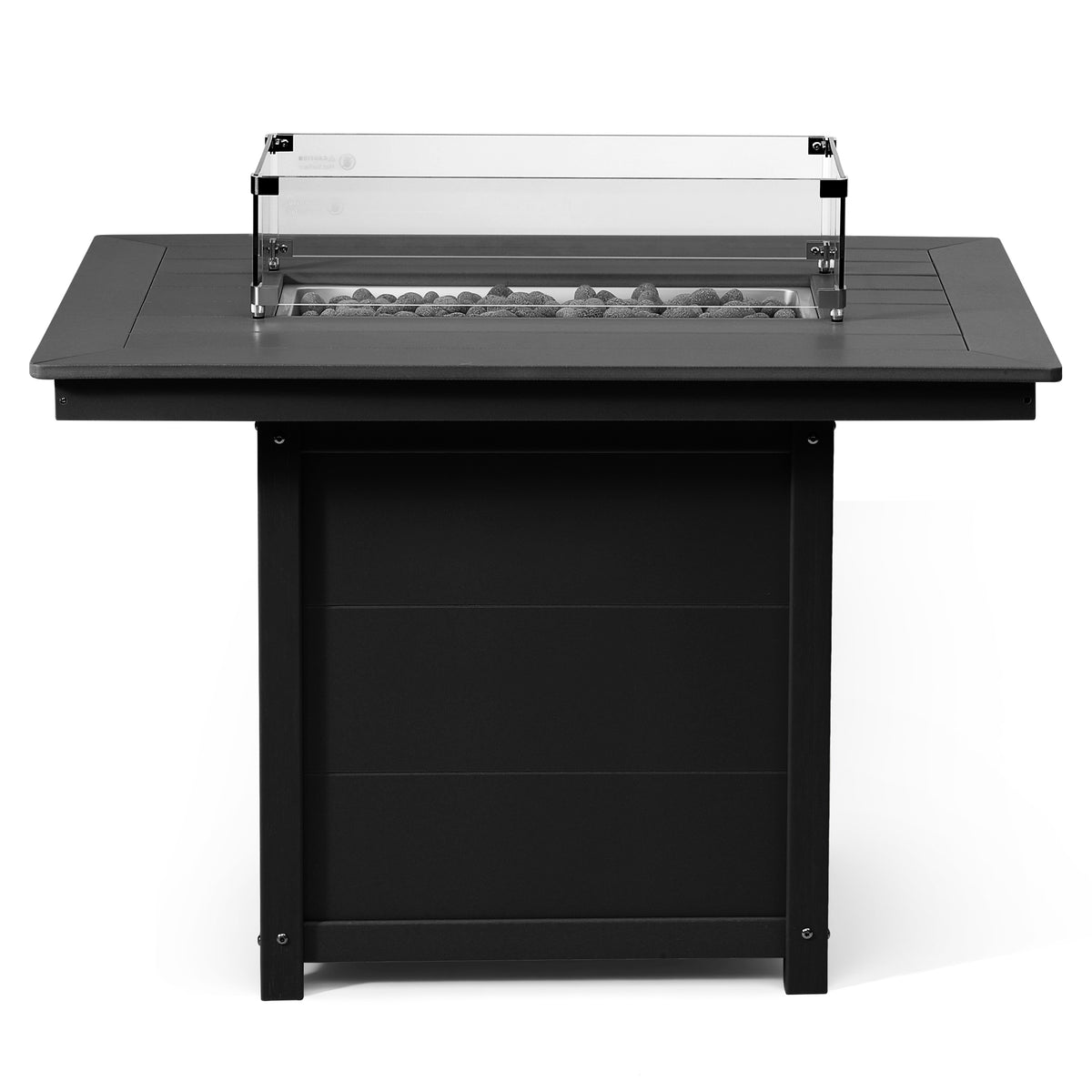 Sol 46" Modern Outdoor Patio Gas Propane Rectangular Fire Pit Table