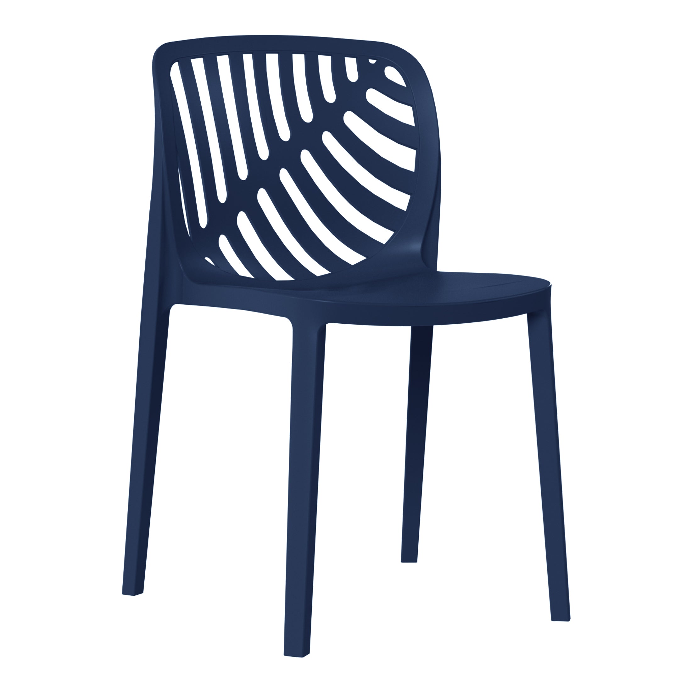Sunshine Outdoor Modern Stackable Polypropylene Plastic Patio Bistro Dining Side Chairs (Set of 2)