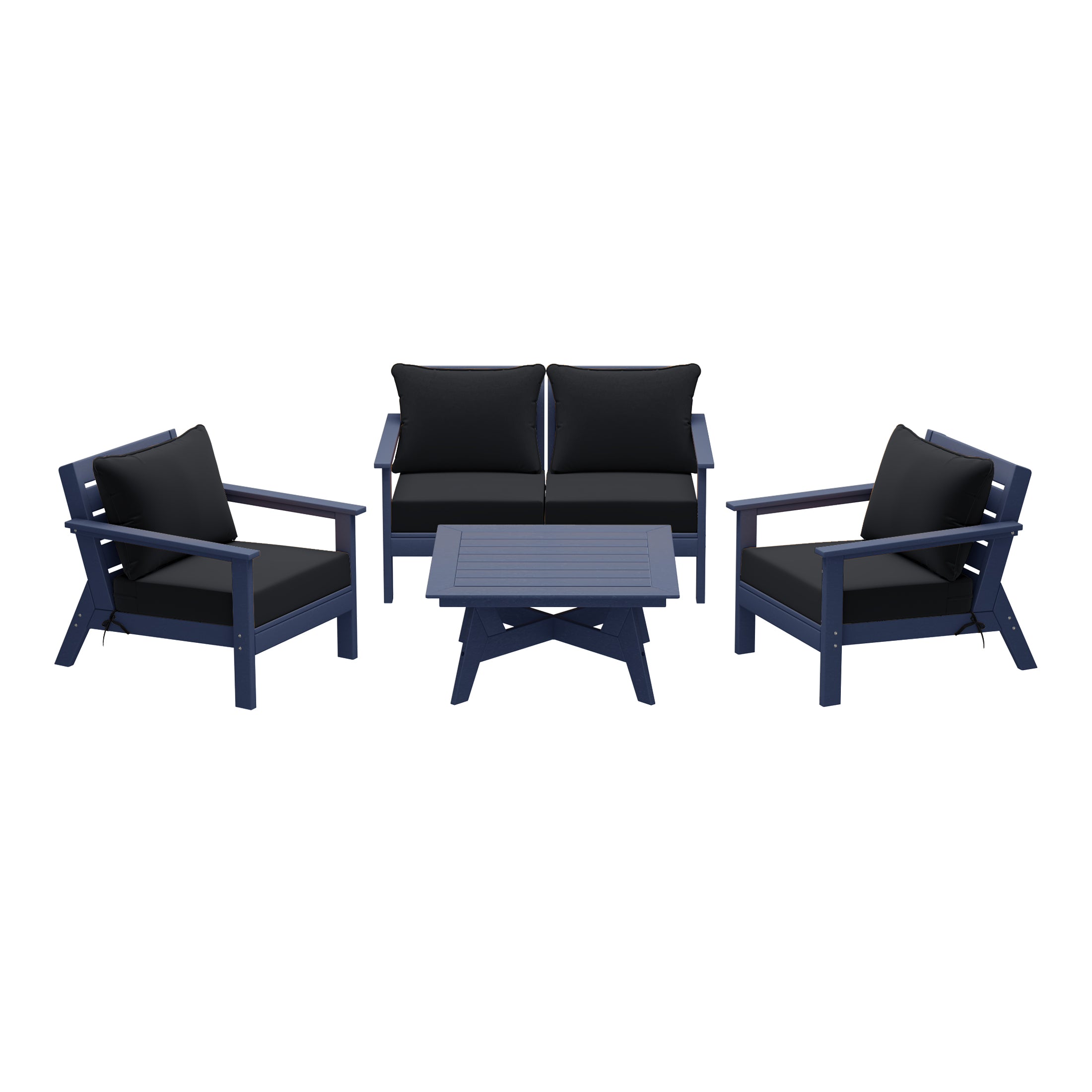 Portsmouth Outdoor 5-Piece Modular Sectional Patio Furniture Sofa Set