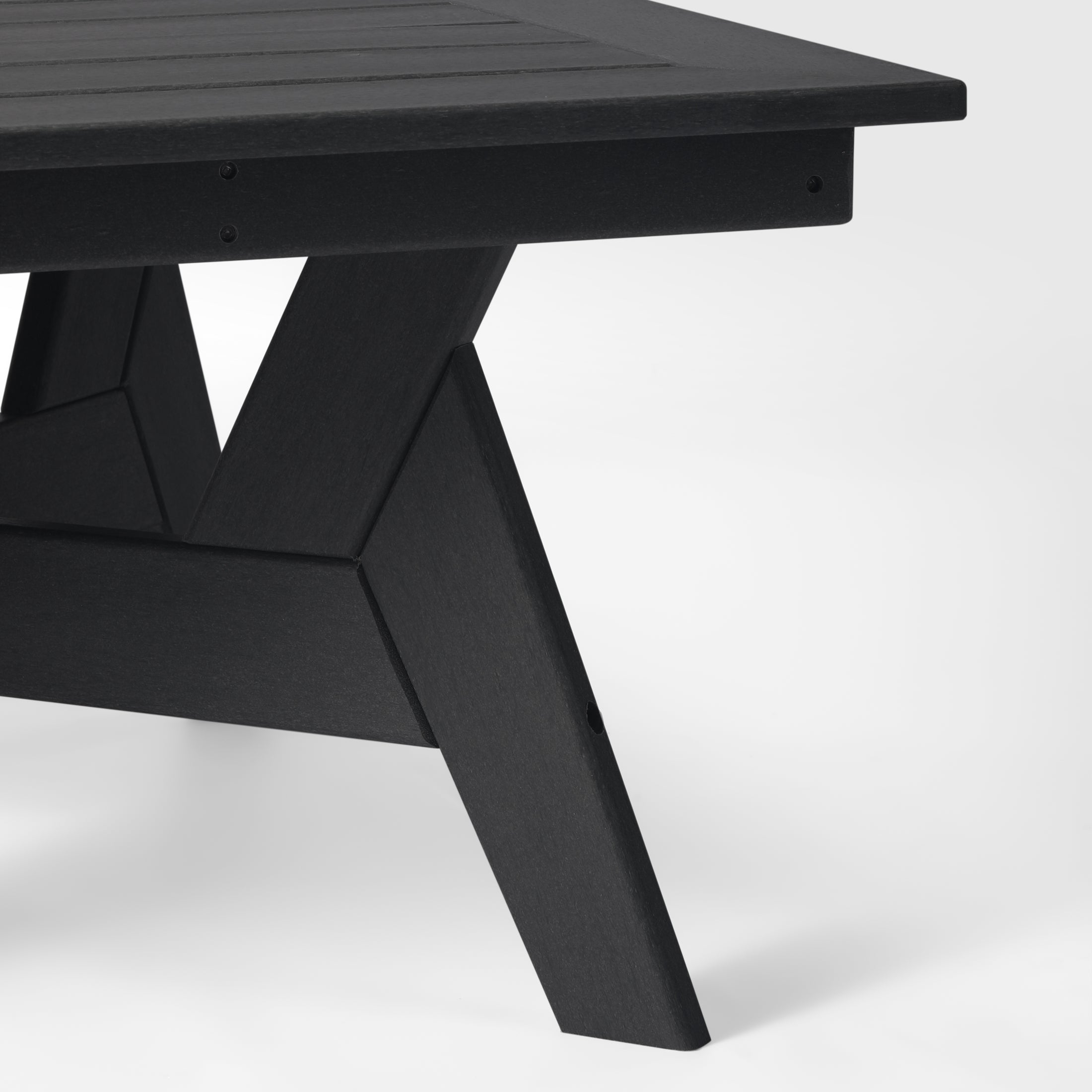 Portsmouth Modern Low Outdoor Patio Square HDPE Coffee Table