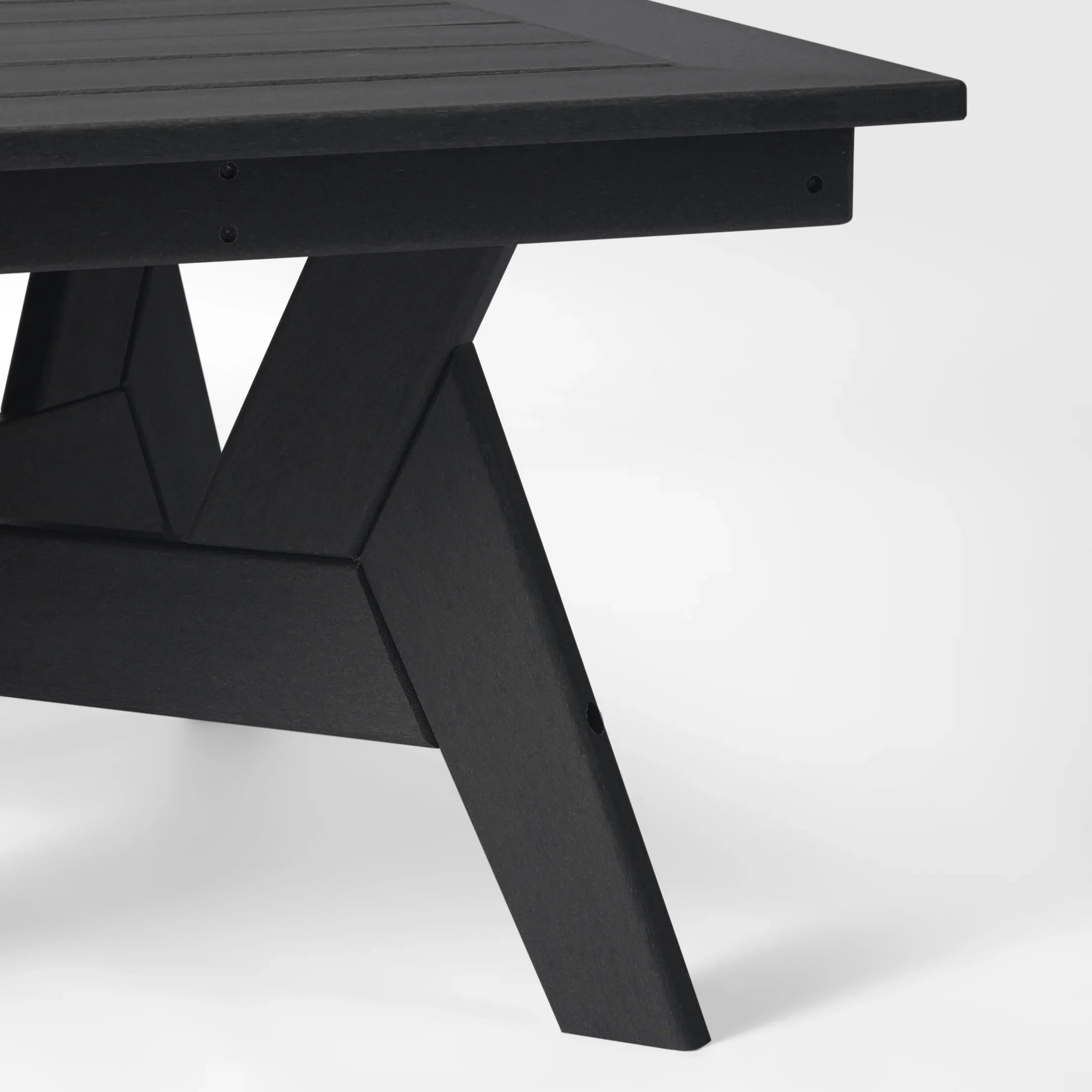 Portsmouth Modern Low Outdoor Patio Square HDPE Coffee Table