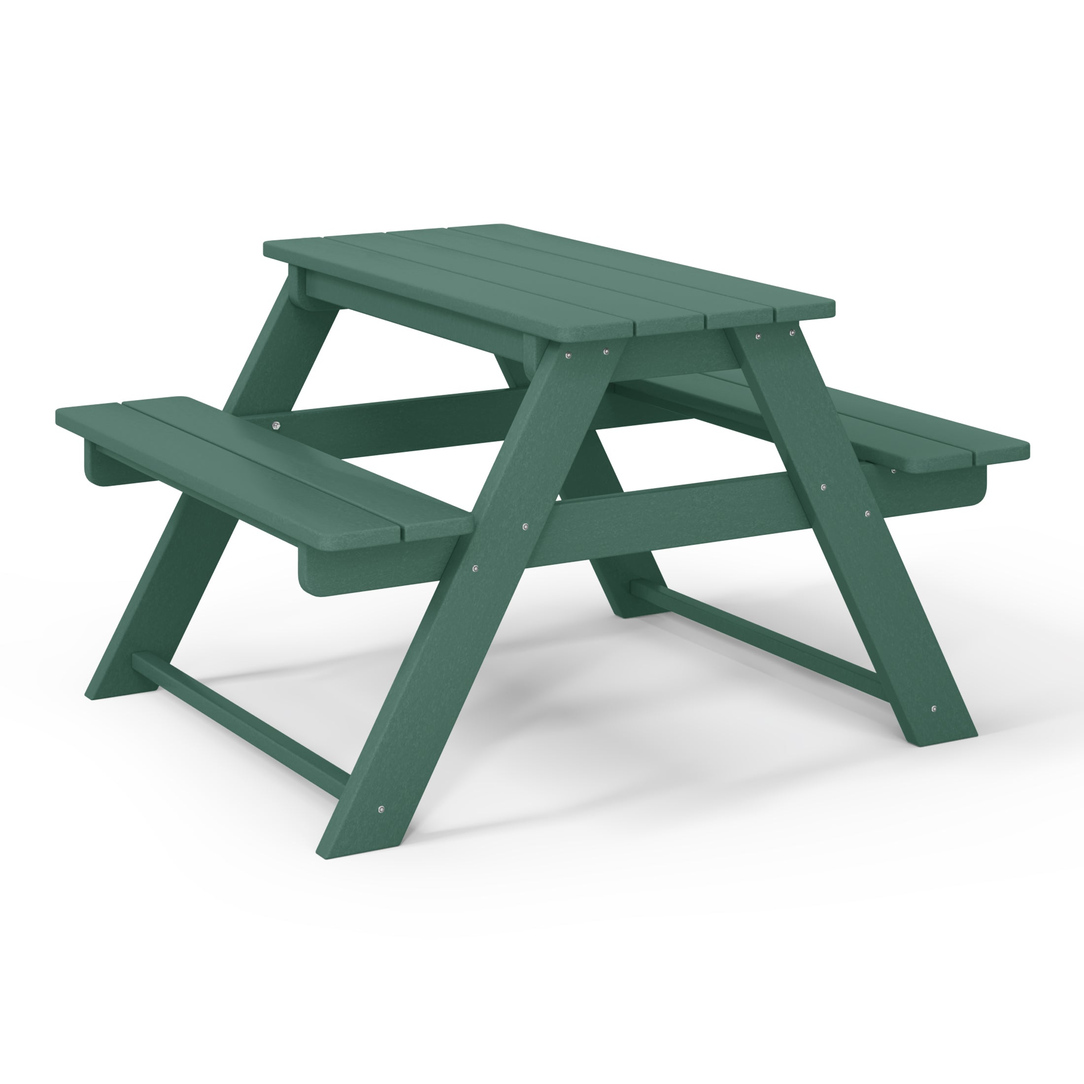 Paradise Outdoor Patio Kids HDPE Plastic Picnic Bench Table