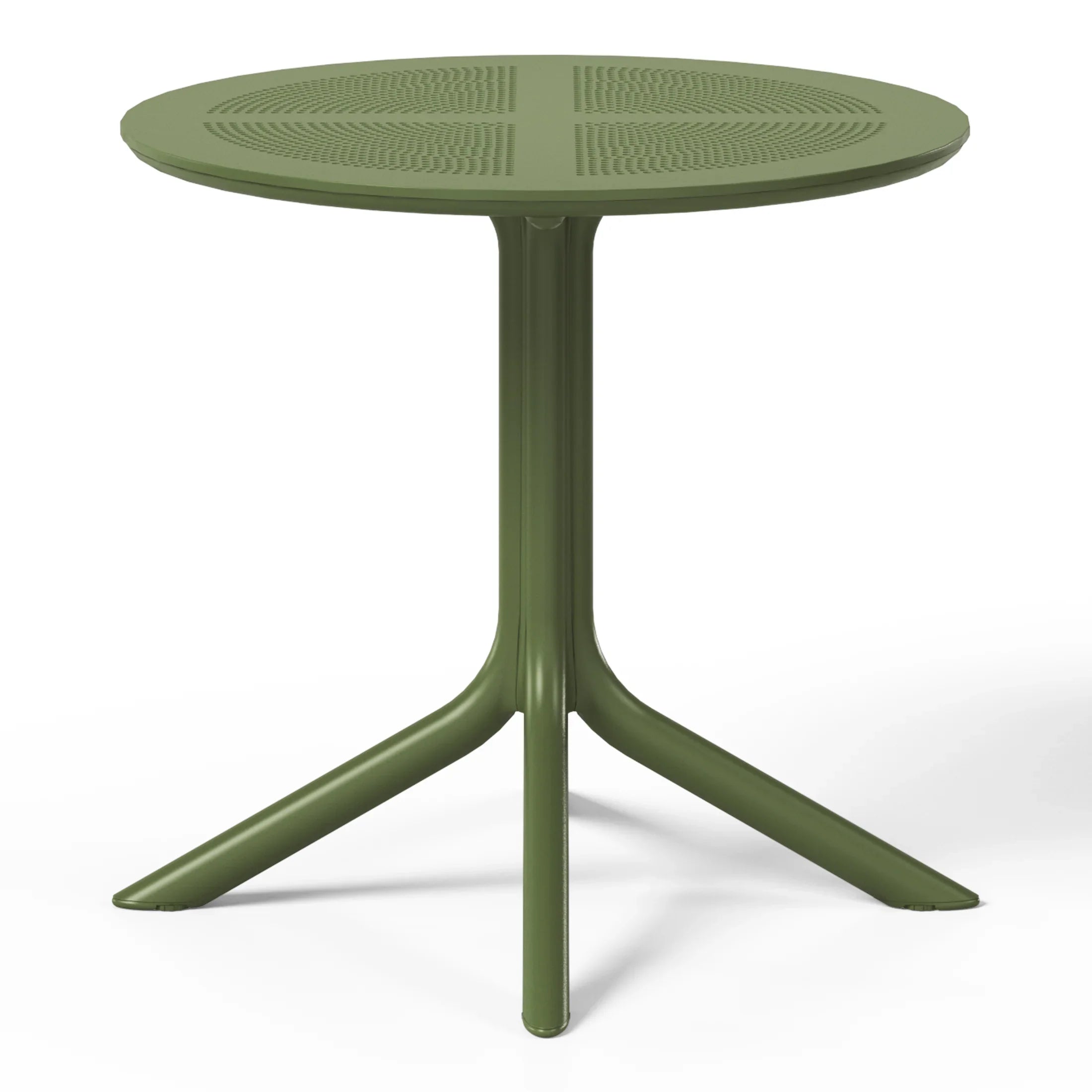 Sunshine Modern 5-Piece Resin Round Patio Dining Table Set with Stackable Patio Dining Chairs