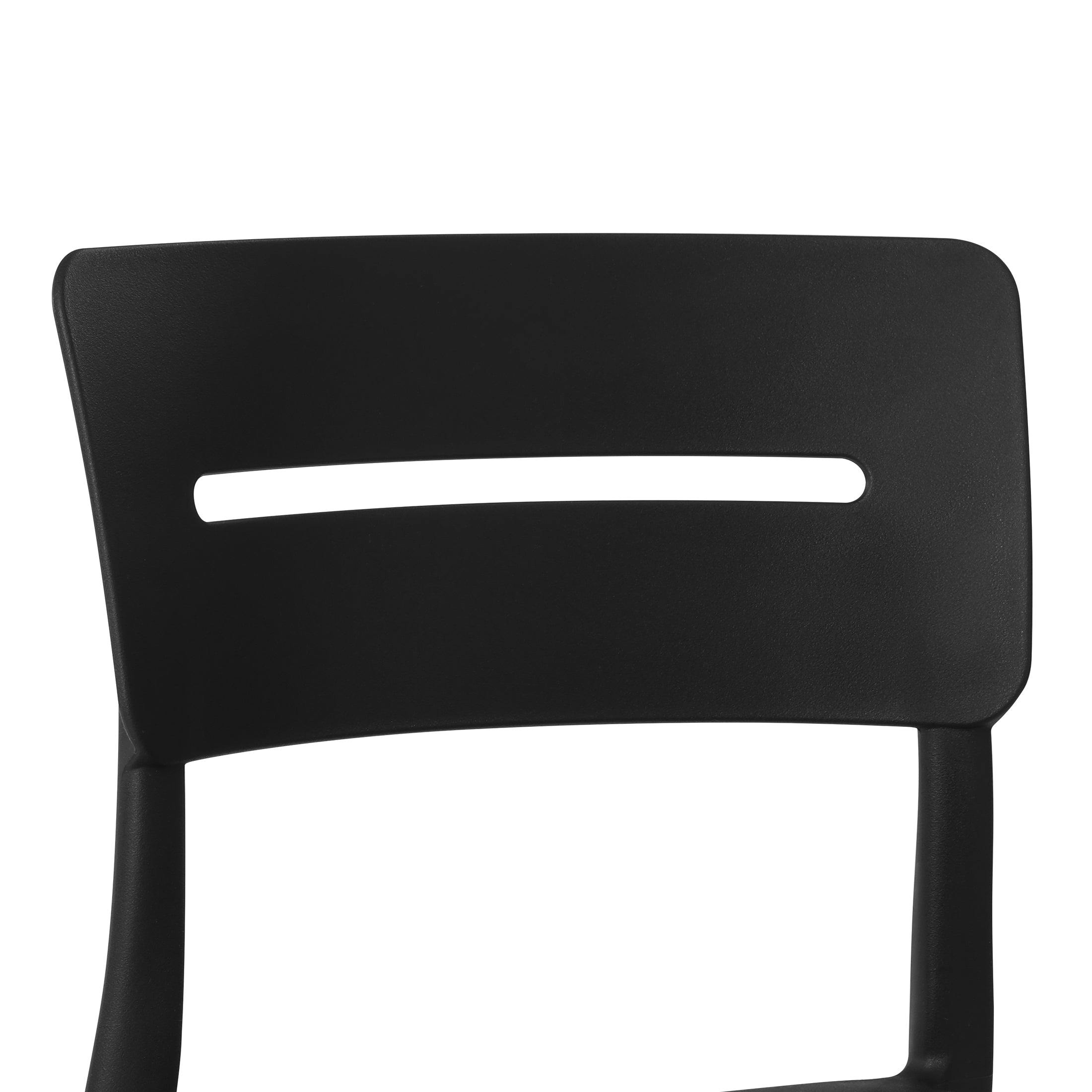 Sunshine Modern 5-Piece Resin Round Patio Dining Table Set with Stackable Patio Dining Chairs