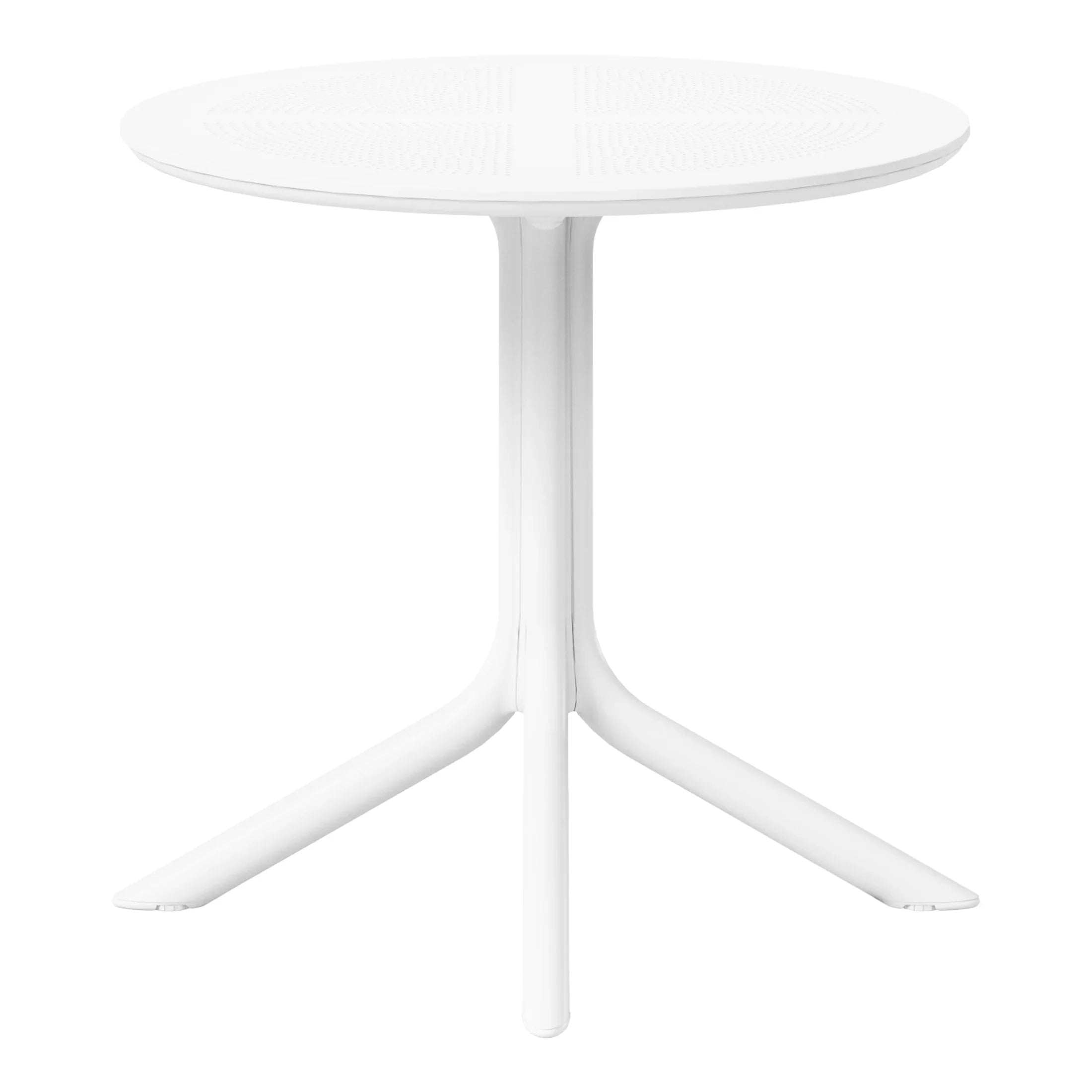 Sunshine 31.5" Round Plastic Outdoor Patio Dining Table for 4