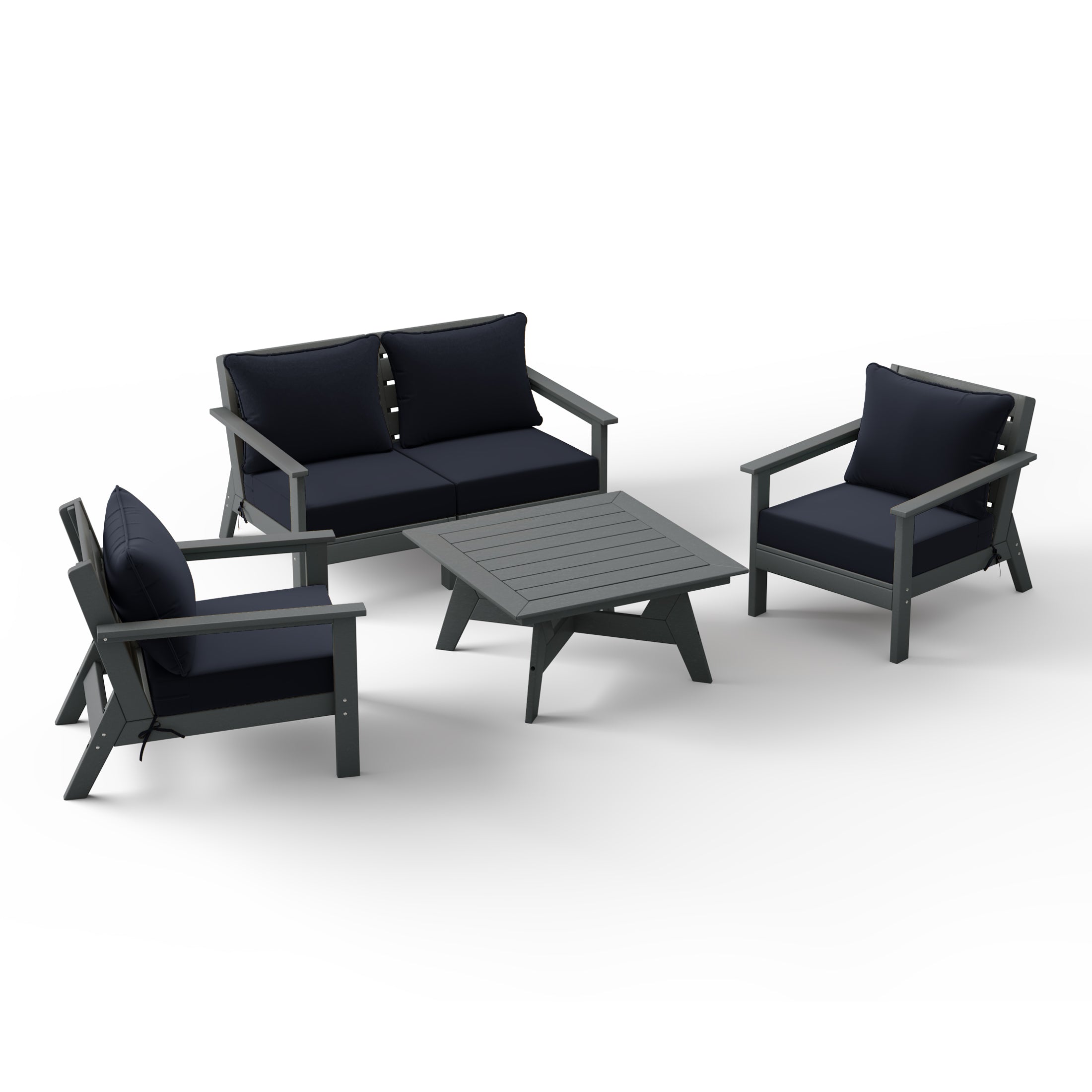 Portsmouth Outdoor 5-Piece Modular Sectional Patio Furniture Sofa Set
