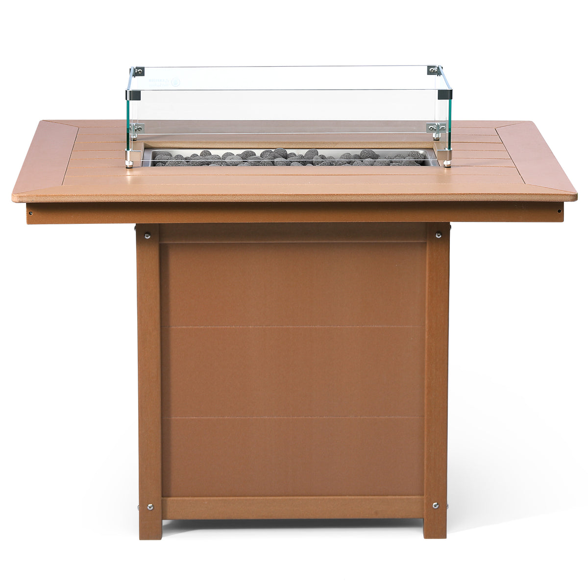 Sol 46" Modern Outdoor Patio Gas Propane Rectangular Fire Pit Table