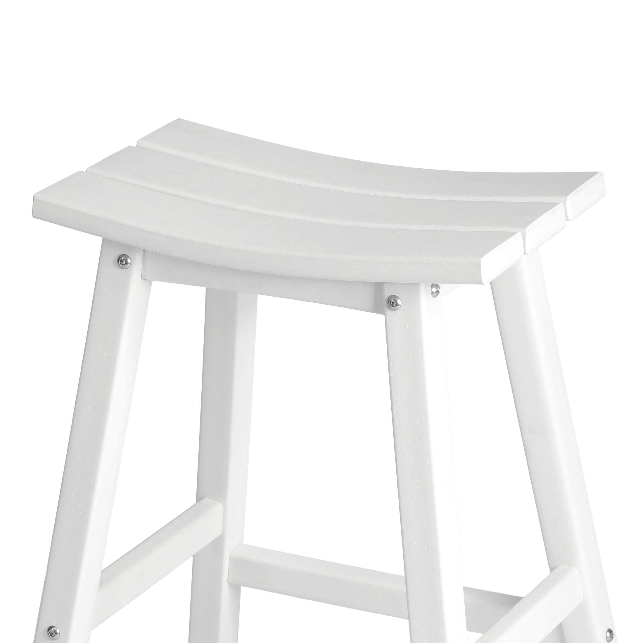 Paradise 24" HDPE Outdoor Patio Counter Height Bar Stools (Set of 2)