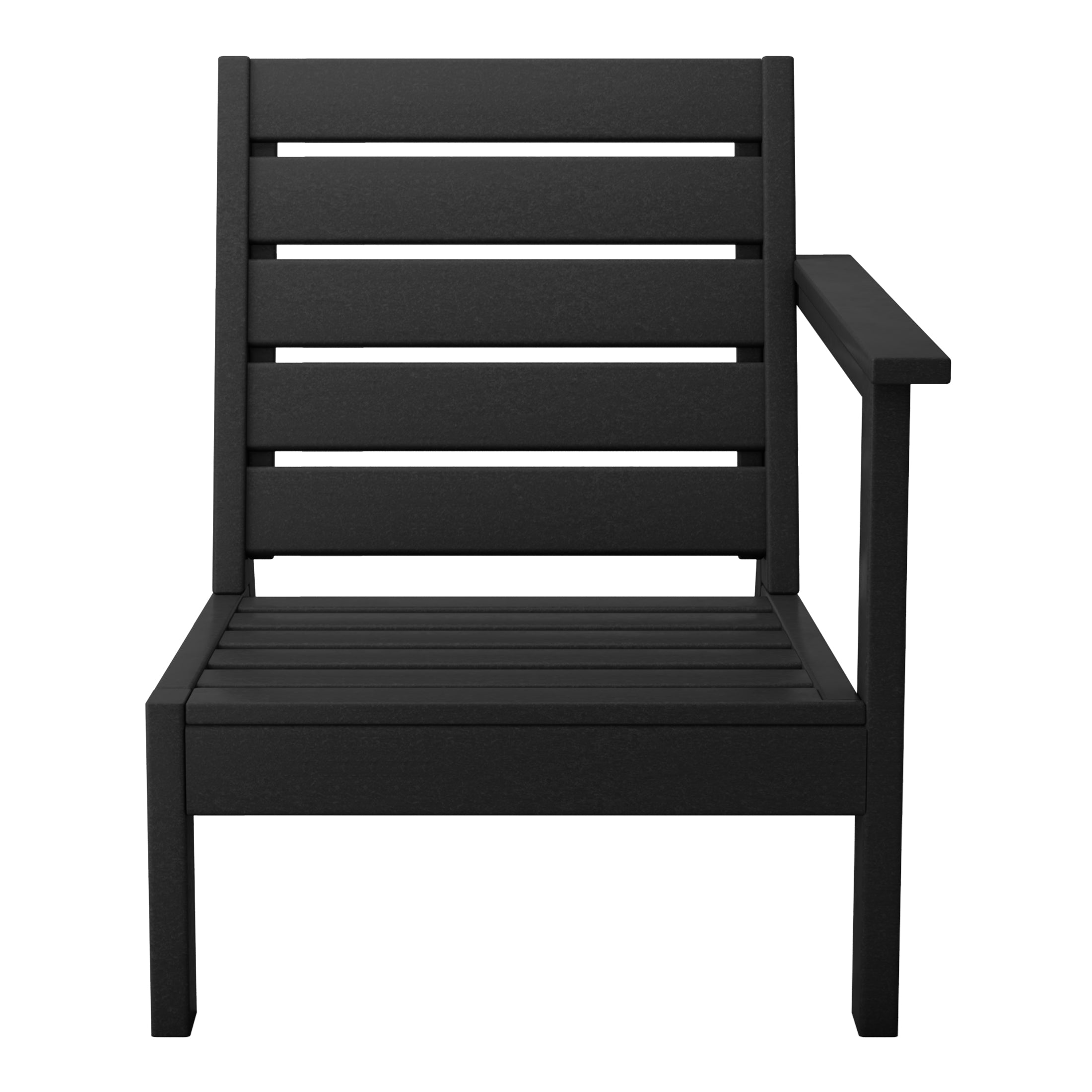 Portsmouth Outdoor Patio HDPE Right Arm Sectional Corner Club Chair with Patio Cushions