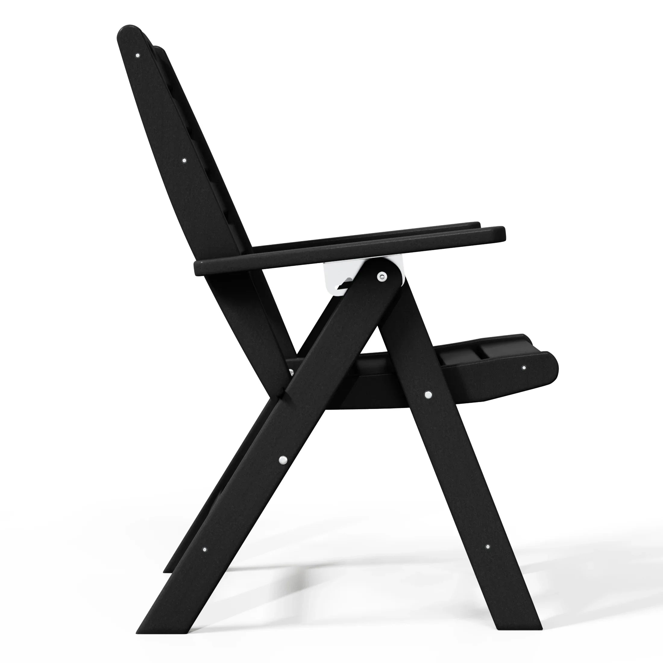 Cayman HDPE Adjustable Highback Folding Outdoor Patio Dining Chairs Set of 2