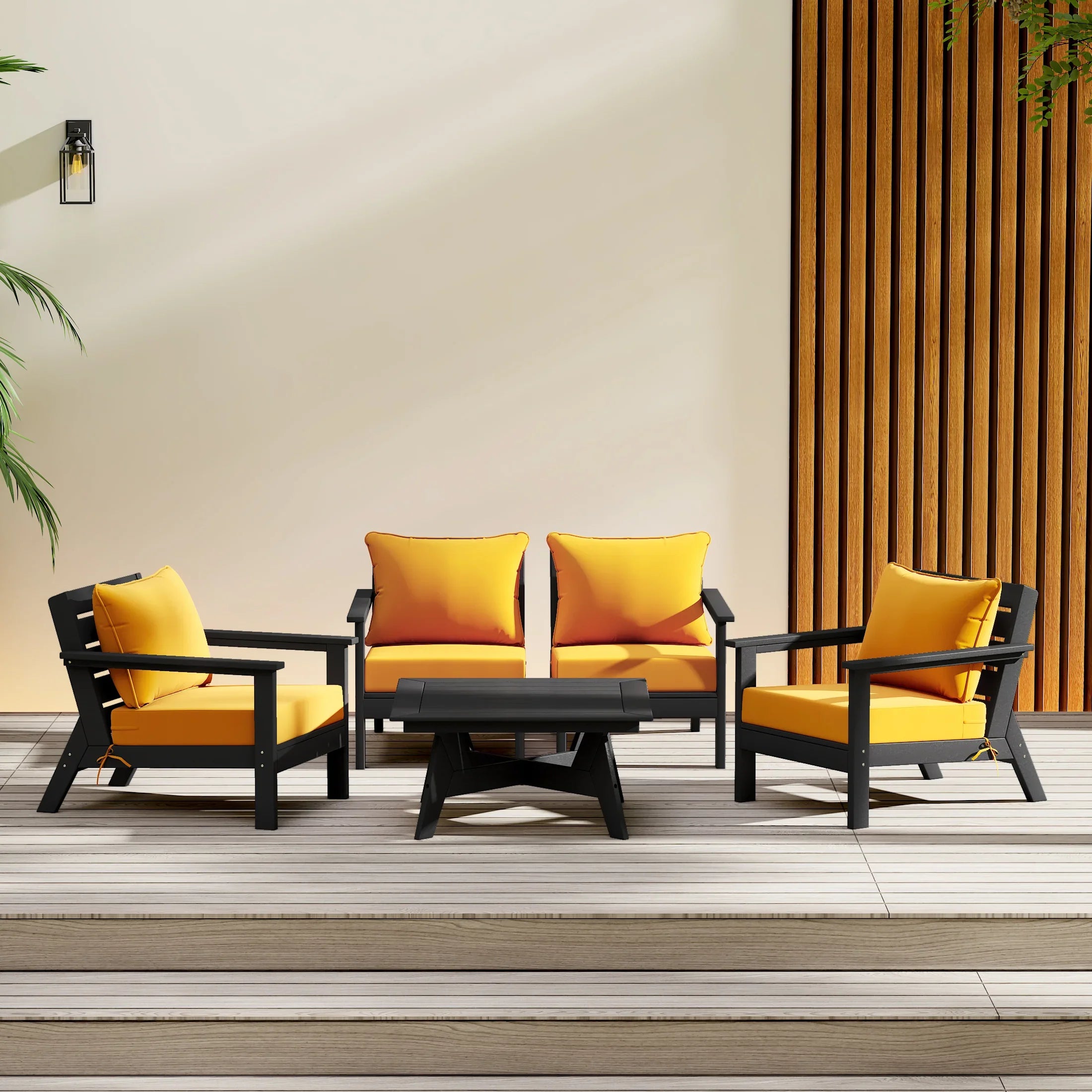 Portsmouth Outdoor 5-Piece Modular Sectional Patio Furniture Sofa Set