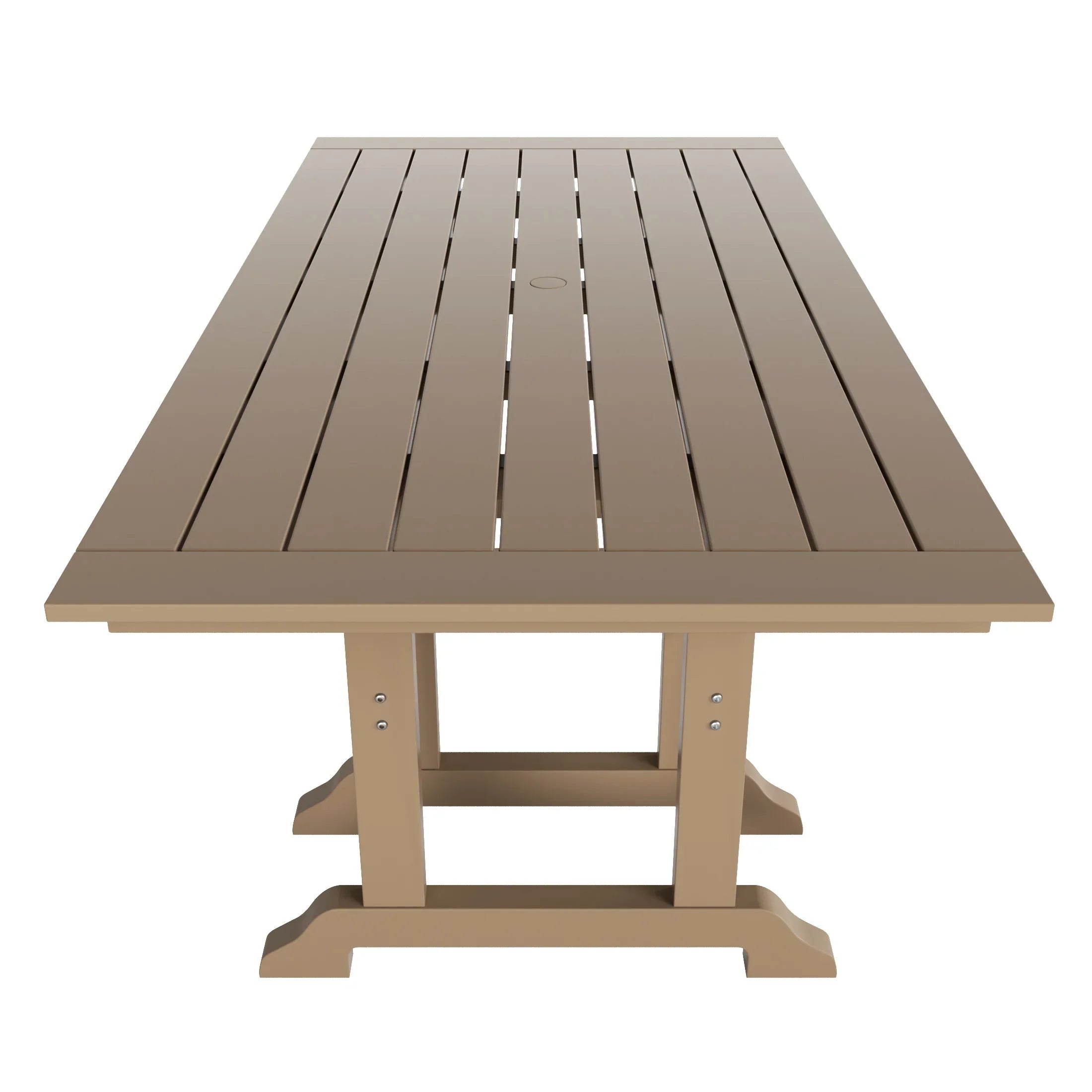 Paradise 6-Piece HDPE Rectangular Patio Dining Table Set with Foldable Chairs and Patio Bench
