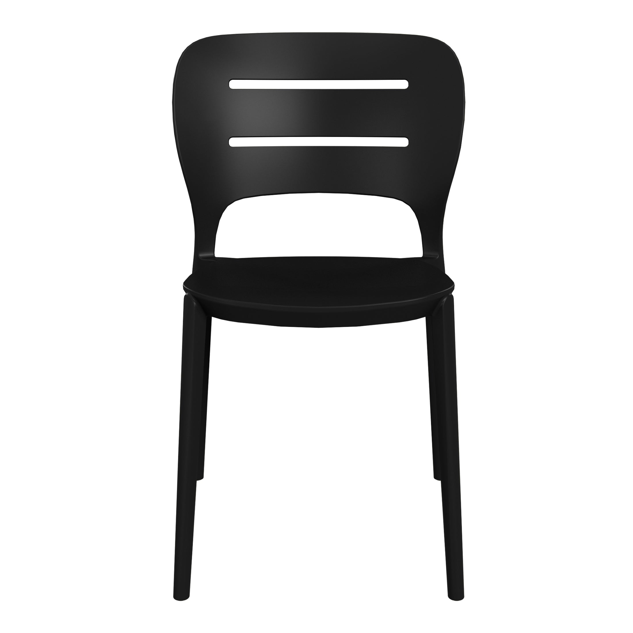 Sunshine Outdoor Modern Stackable Plastic Patio Dining Side Chairs (Set of 4)