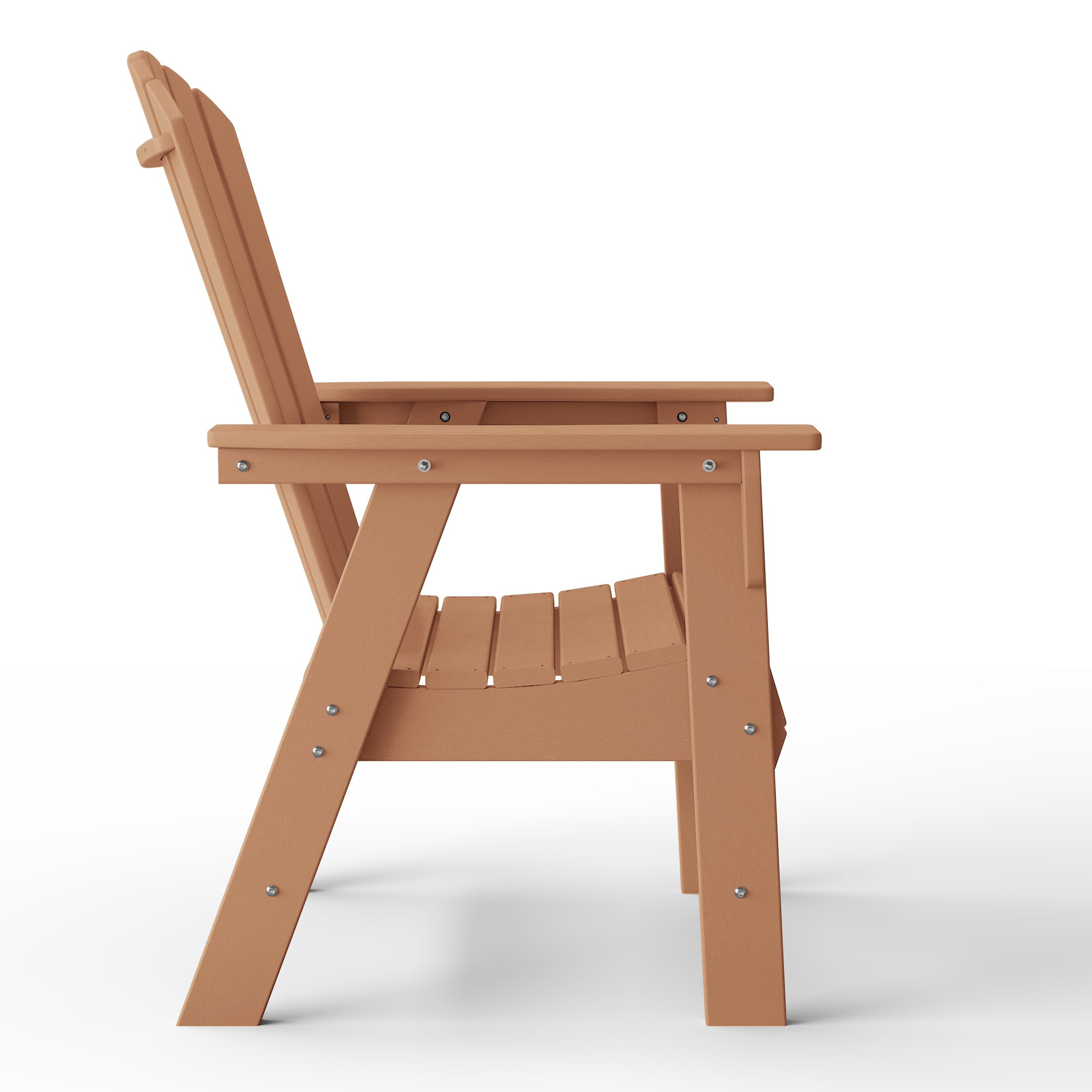Portside Outdoor Modern HDPE Adirondack Patio Dining Chairs (Set of 2)