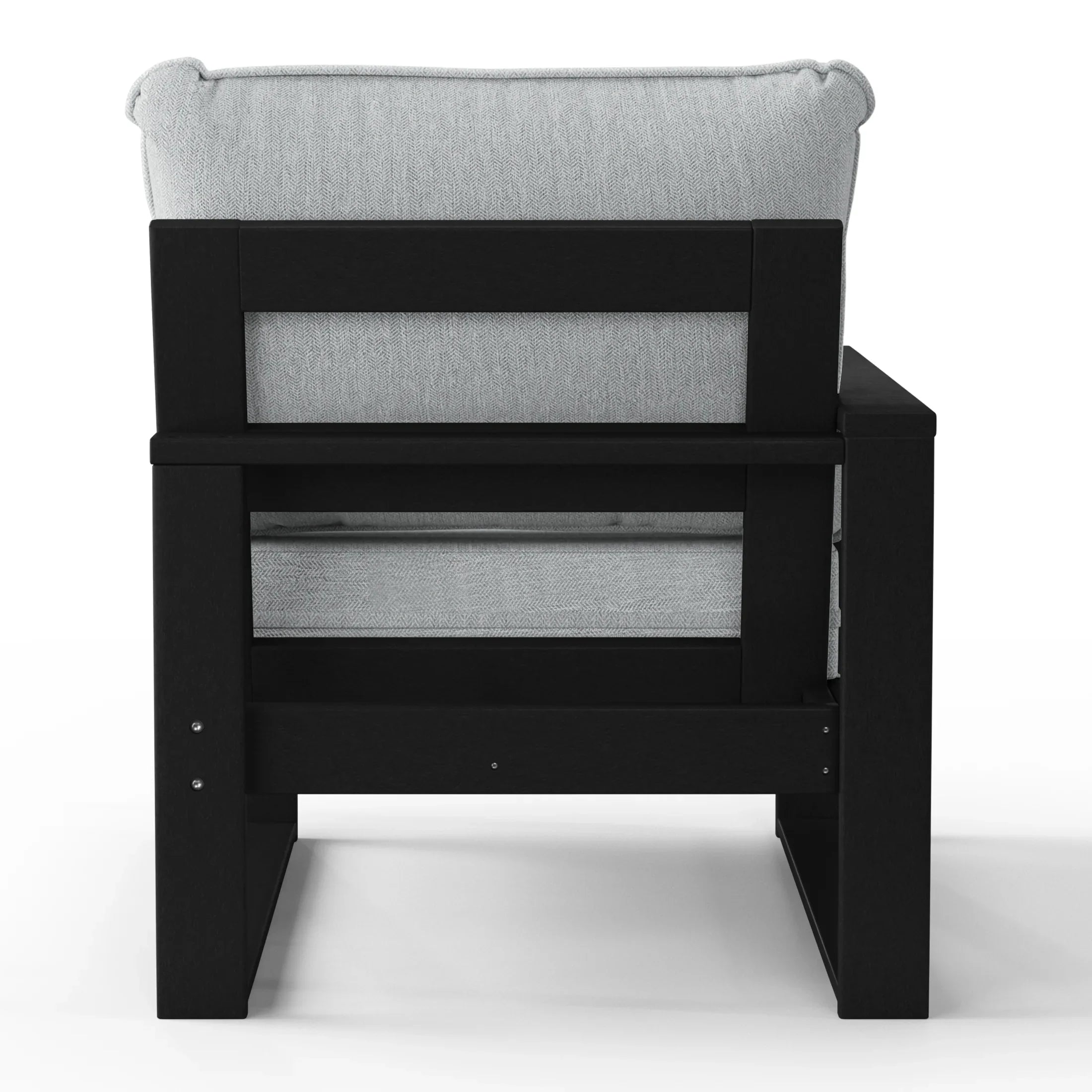 Rockaway Outdoor HDPE All-Weather Modern Patio Loveseat with Waterproof Cushions