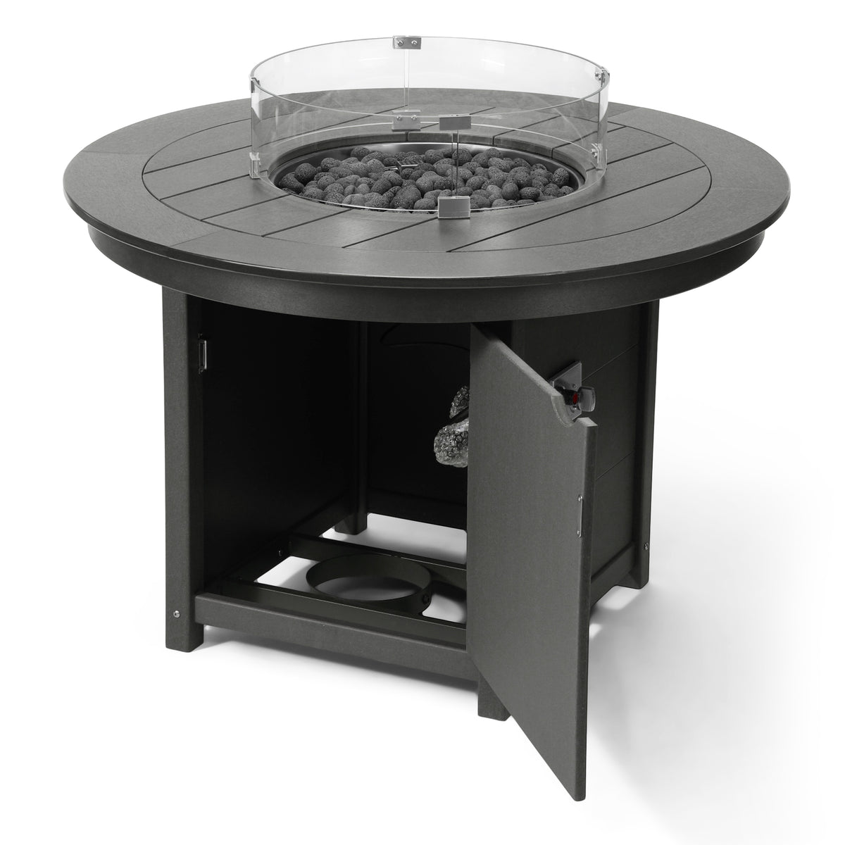 Sol 47" Modern Outdoor Patio Propane Gas Round Fire Pit Table
