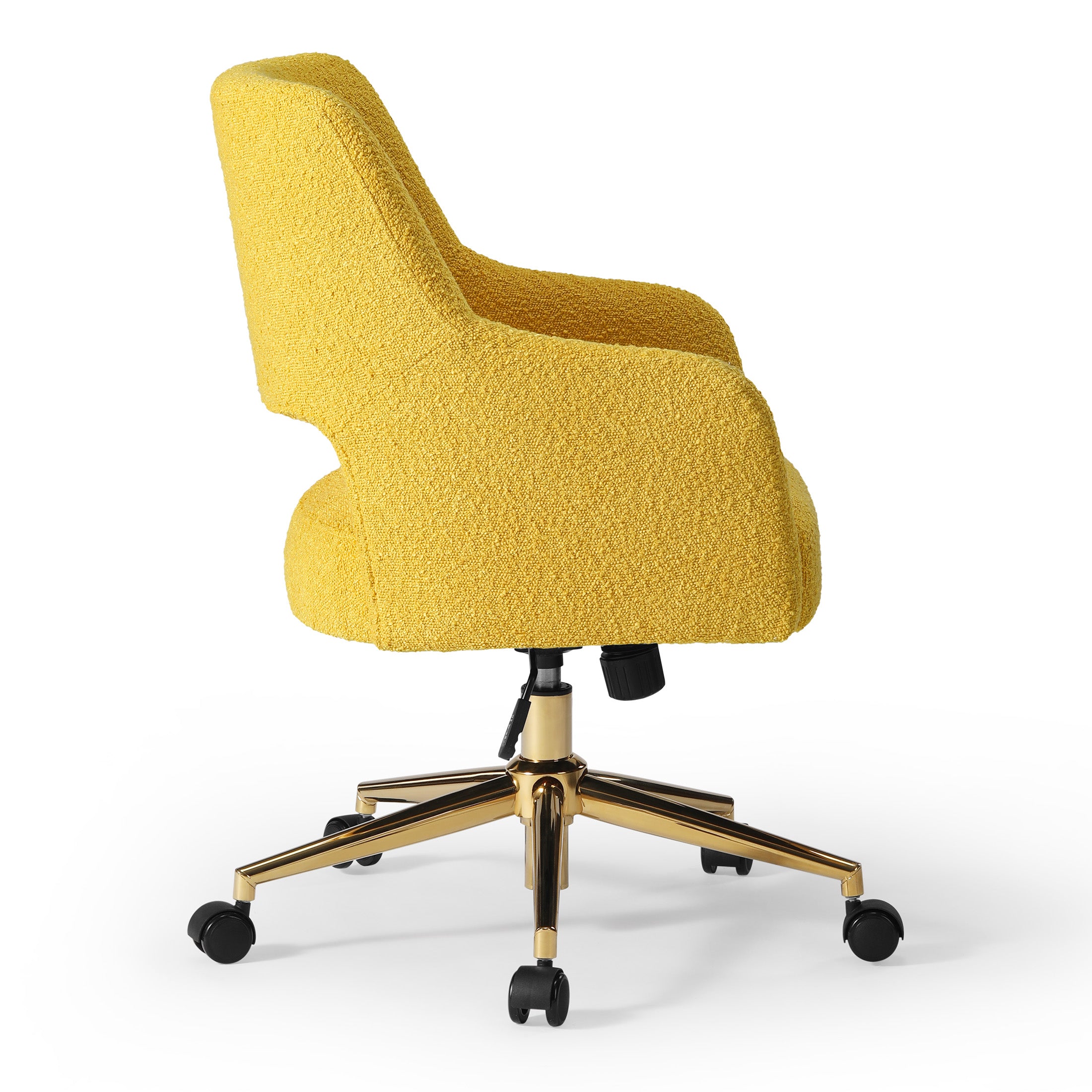 Amélie Mid-Century Modern Swivel Office Vanity Chair with Wheels