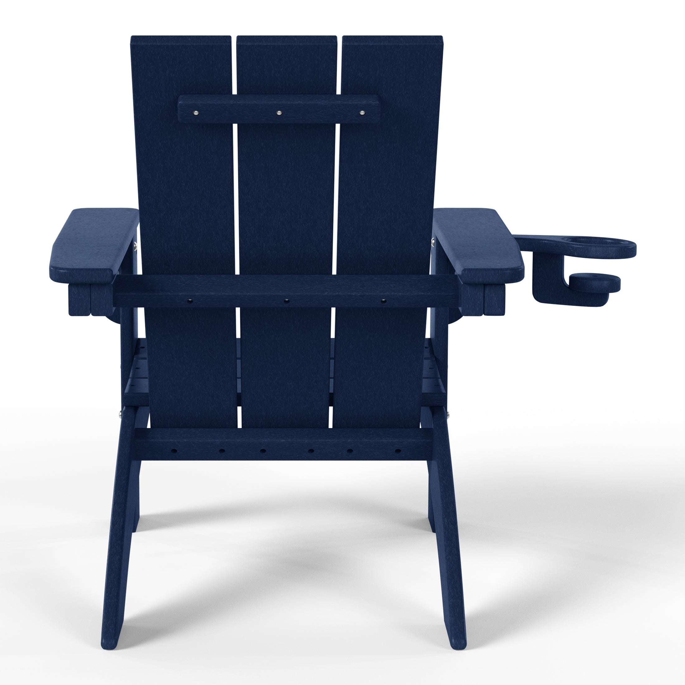 Palms Kids Outdoor HDPE Plastic Modern Adirondack Patio Chairs with Cup Holders (Set of 2)