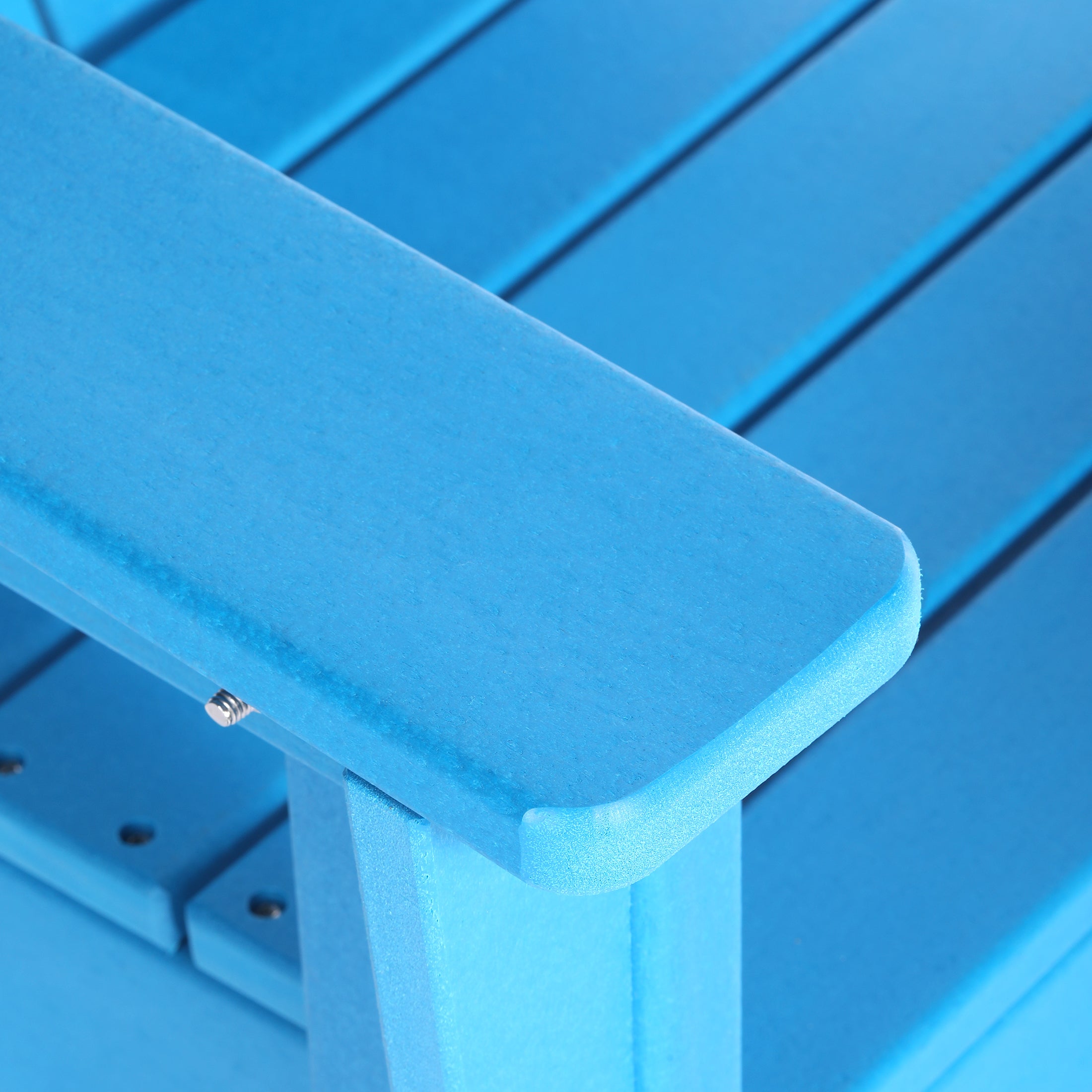 Paradise 2-Piece Kids Outdoor HDPE Adirondack Chair With Square Side Table Set