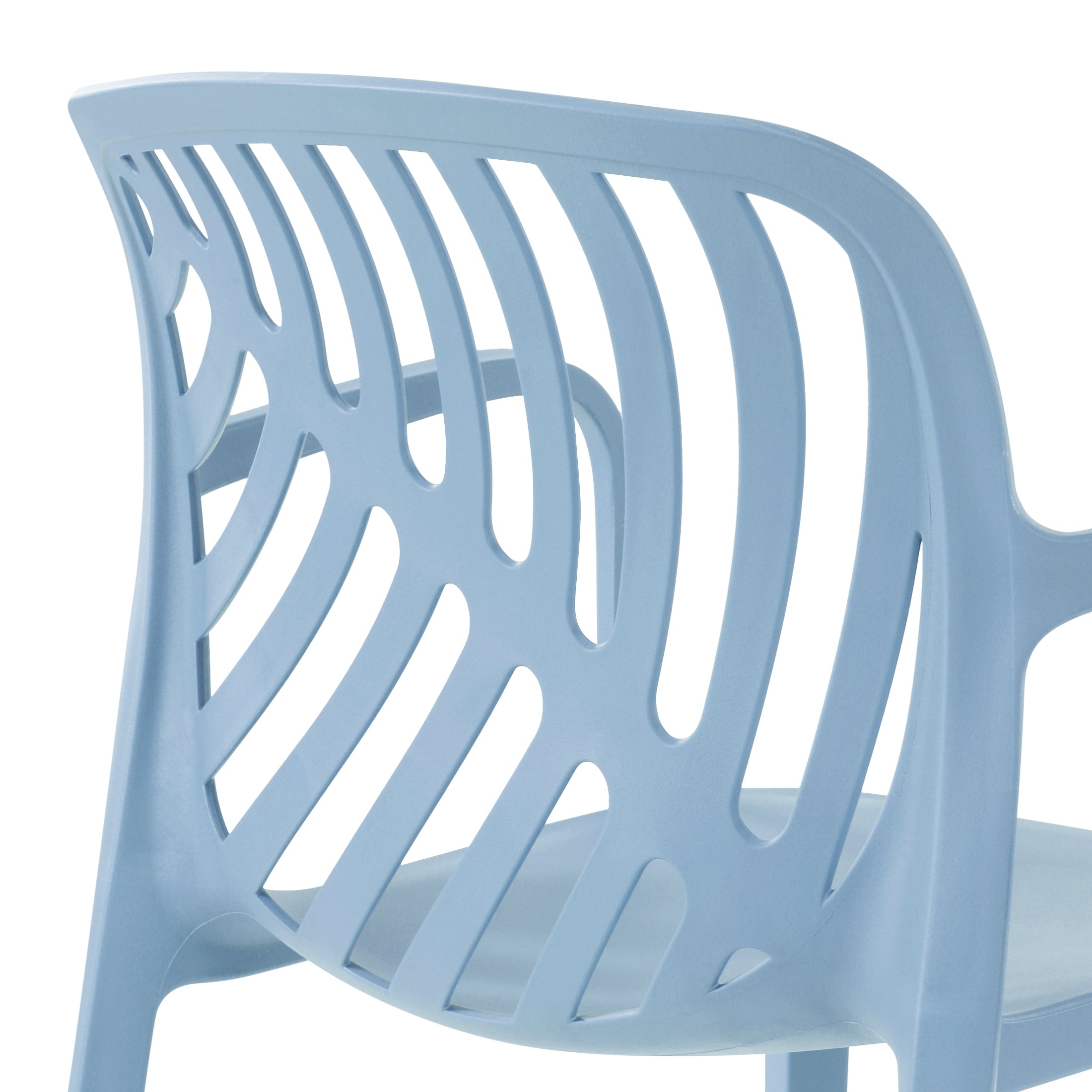 Sunshine Outdoor Modern Stackable Patio Dining Armchairs (Set of 2)