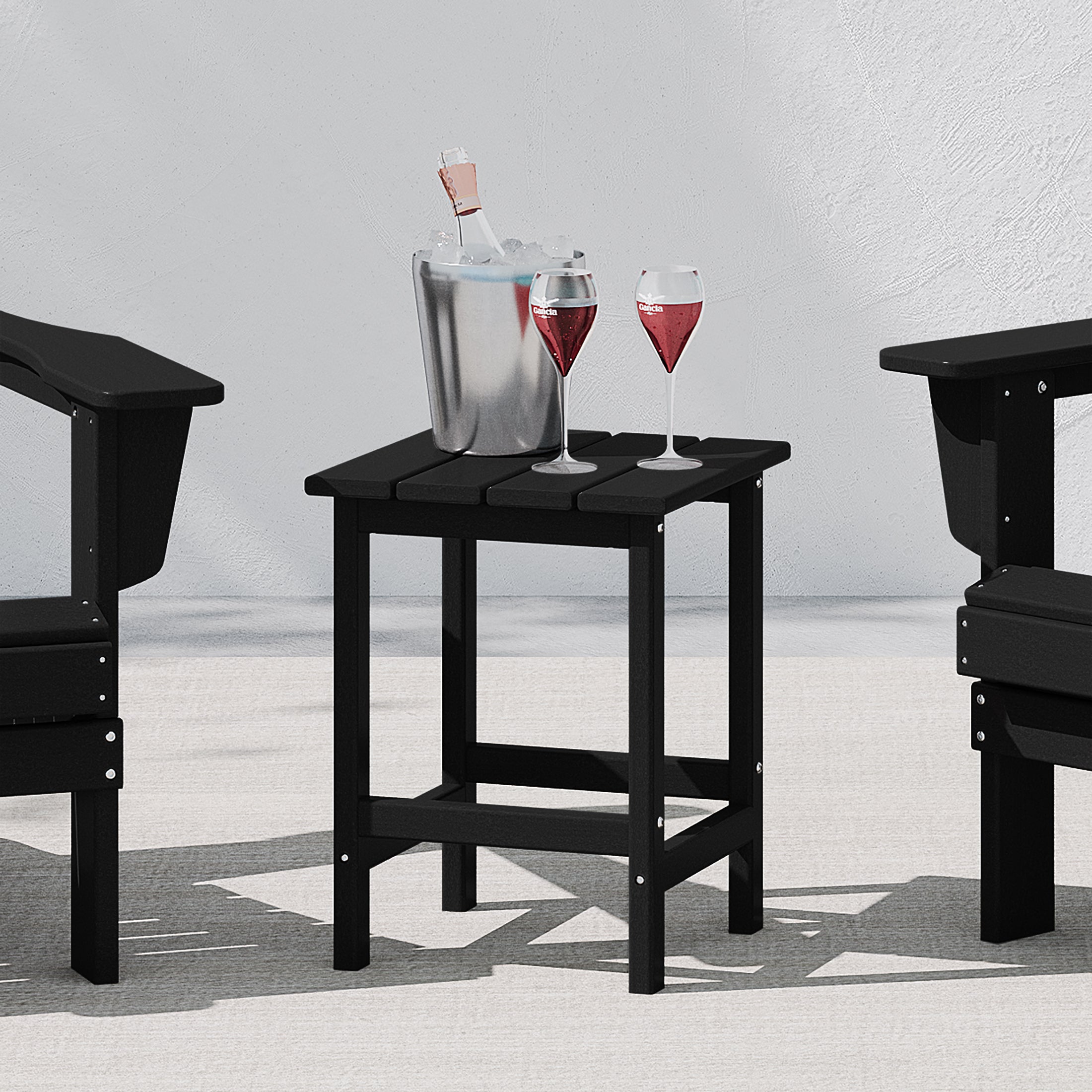 Paradise 14" square outdoor Side table for Adirondack chair