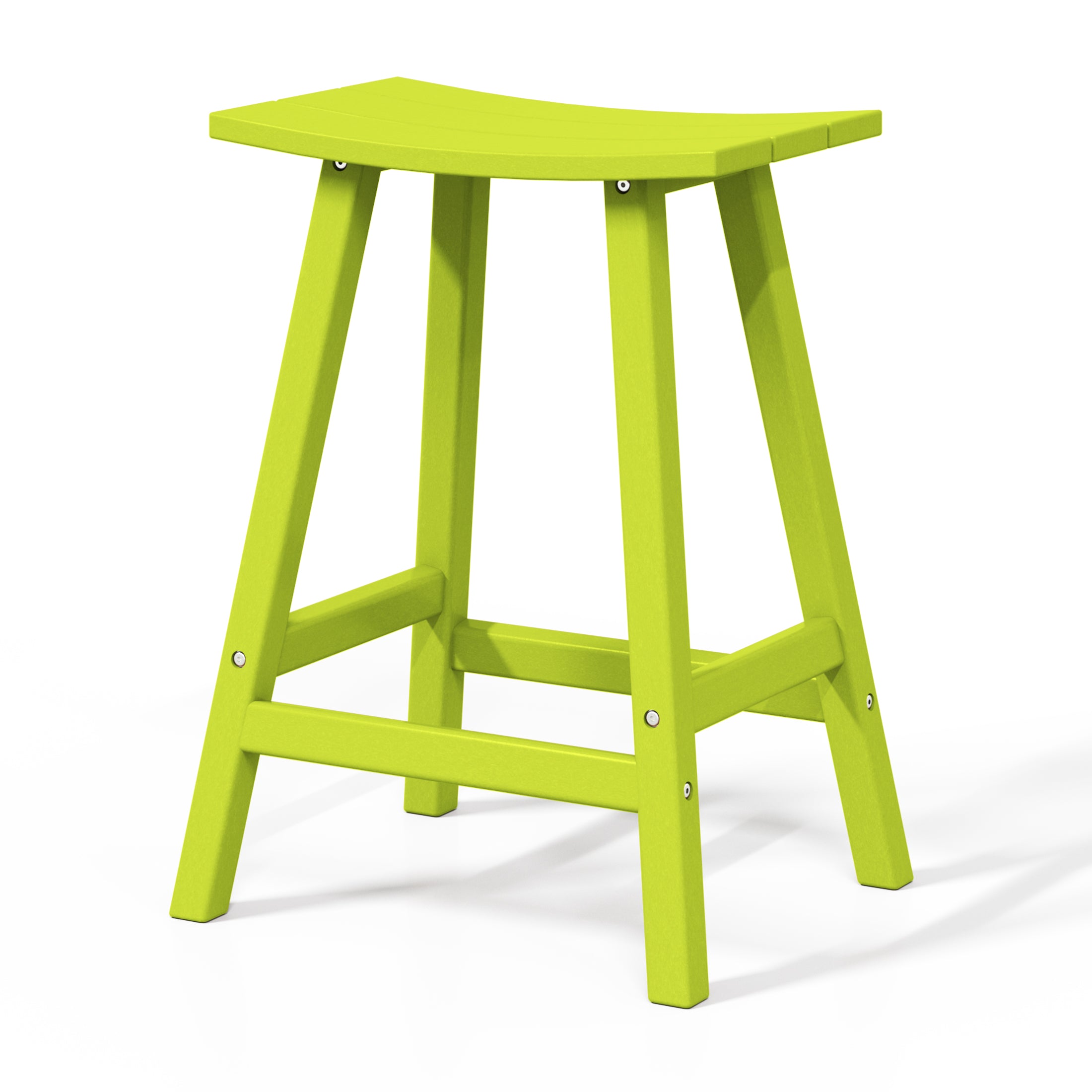 Paradise 24" HDPE Outdoor Patio Counter Height Bar Stools (Set of 2)