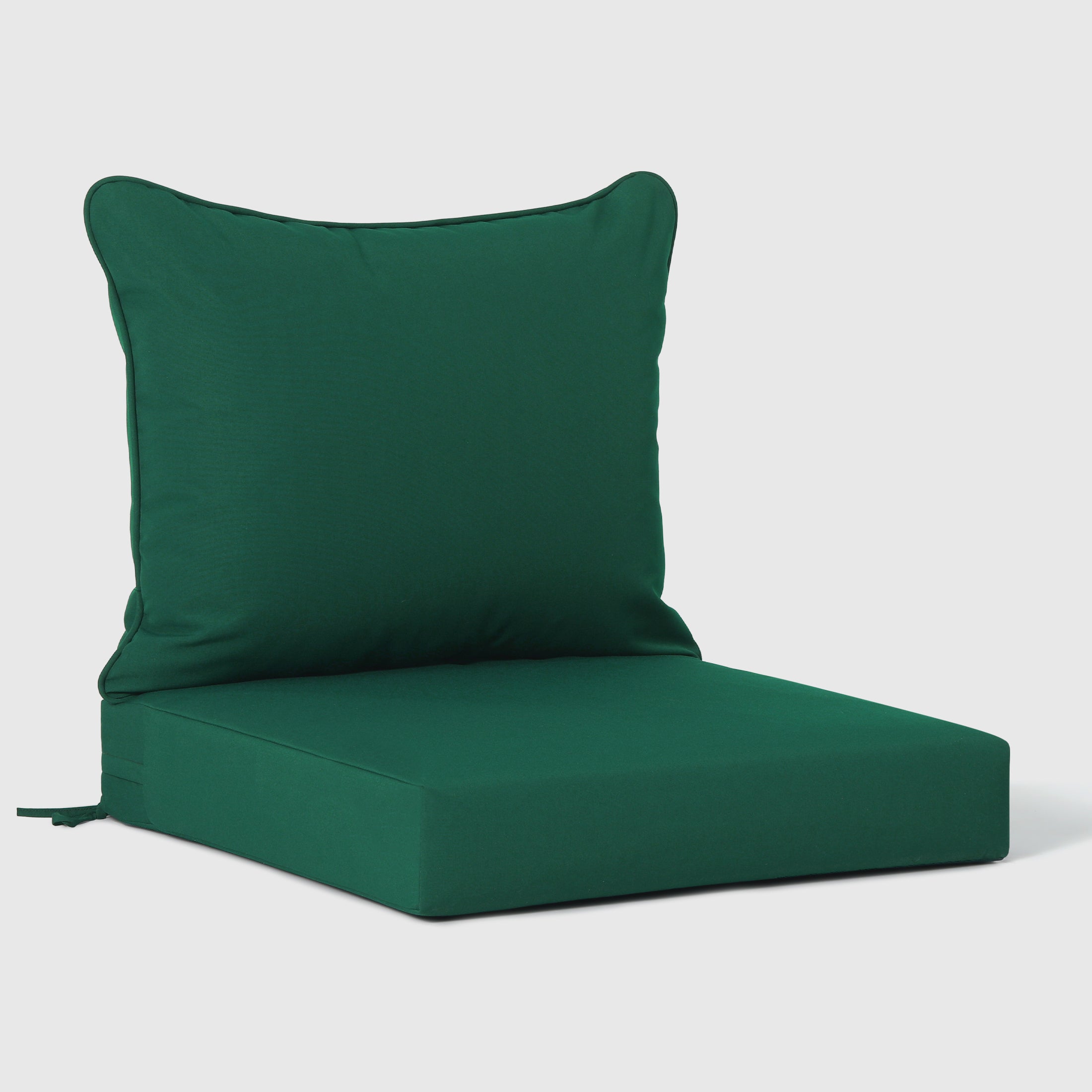 Harmony Water Repellent Outdoor 2-Piece Deep Set Patio Seat Back Chair Cushions, 25" x 25"