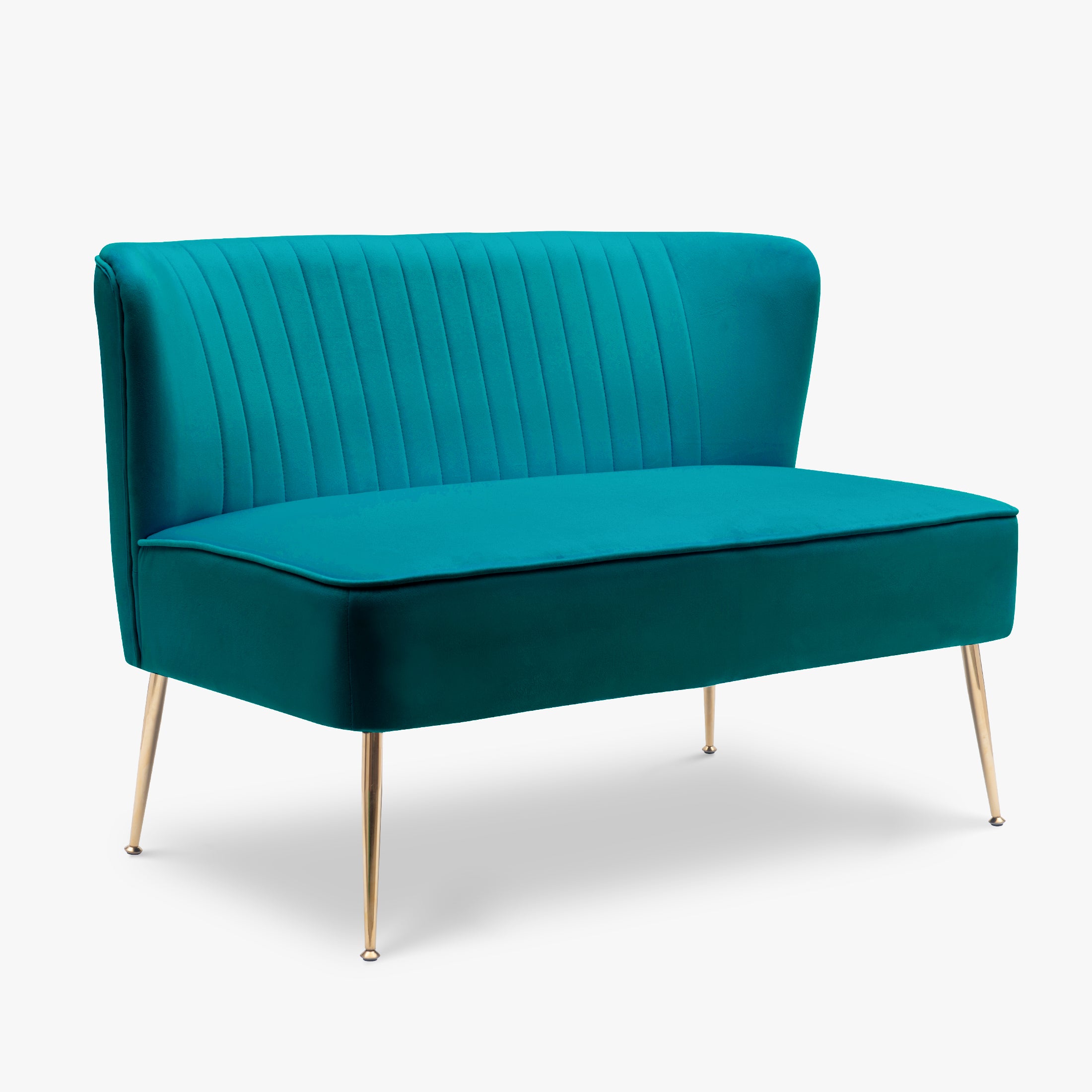 Alaia Mid Century Modern Tufted Velvet Loveseat Sofa and 25" Accent Chair 3-Piece Set