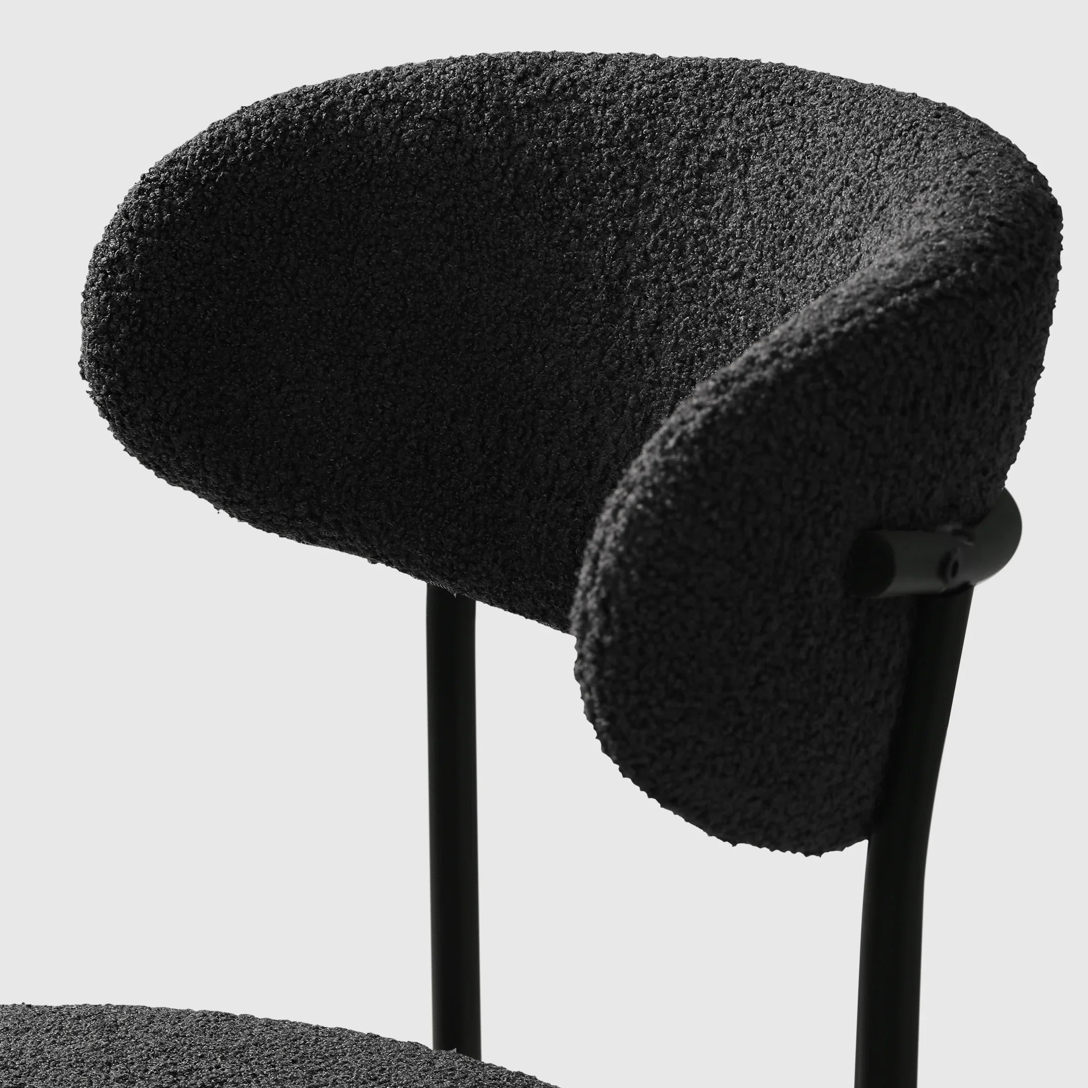 Celine Mid-Century Modern Upholstered Sherpa Round Dining Chairs (Set of 4)