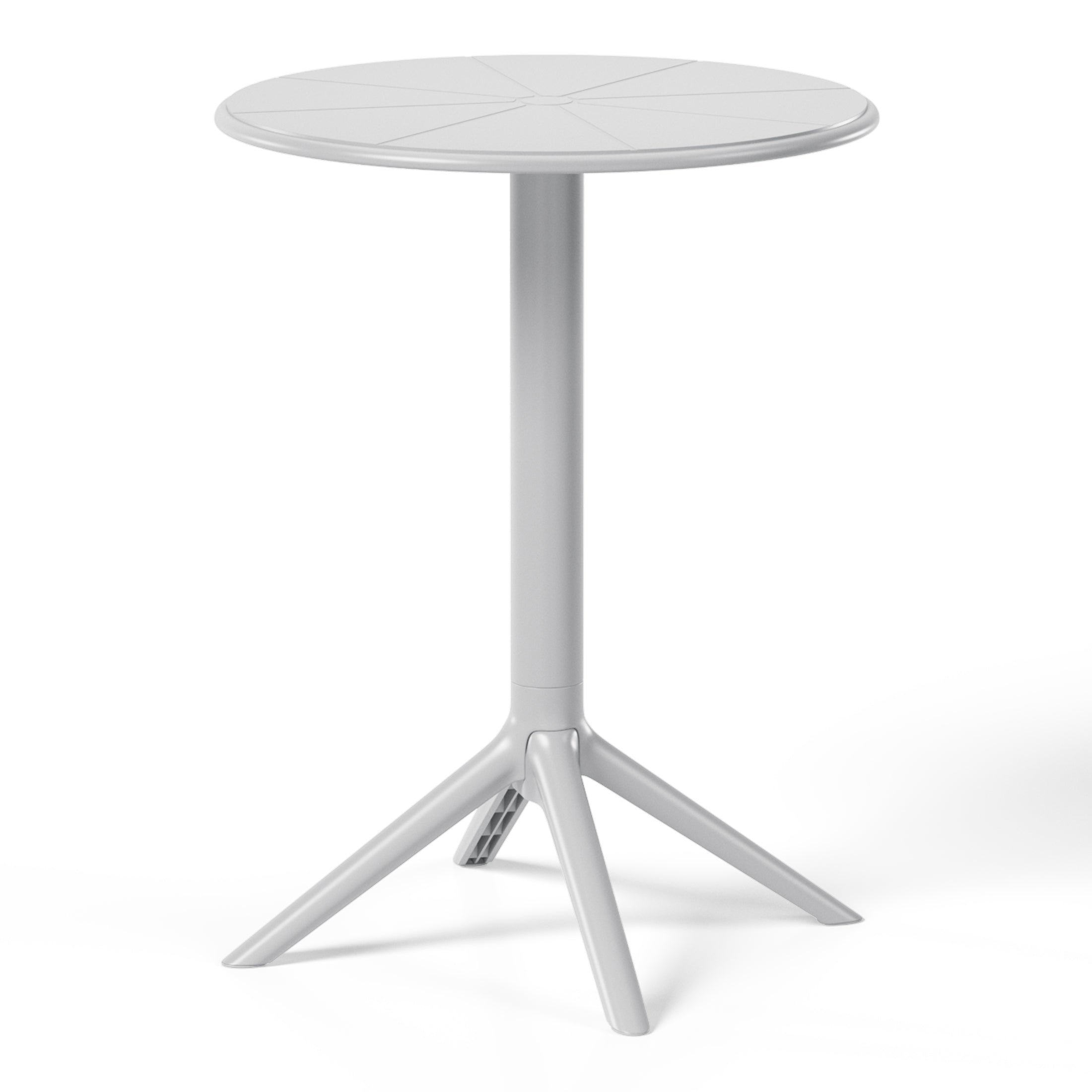 Sunshine 23.5" Outdoor Polypropylene Resin Round Patio Bistro Dining Table for 2
