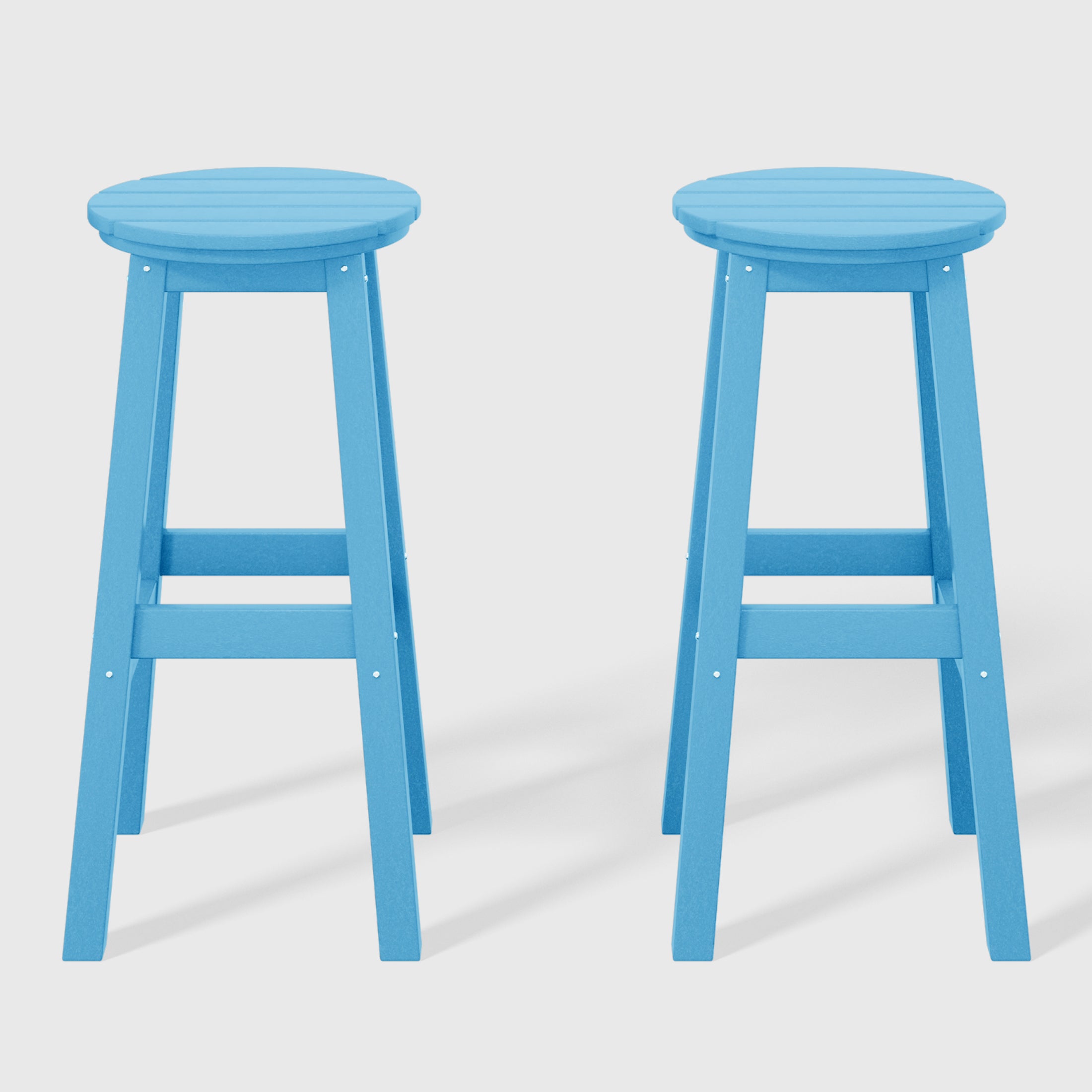 Paradise 29" HDPE Outdoor Patio Round Bar Stool Set of 2