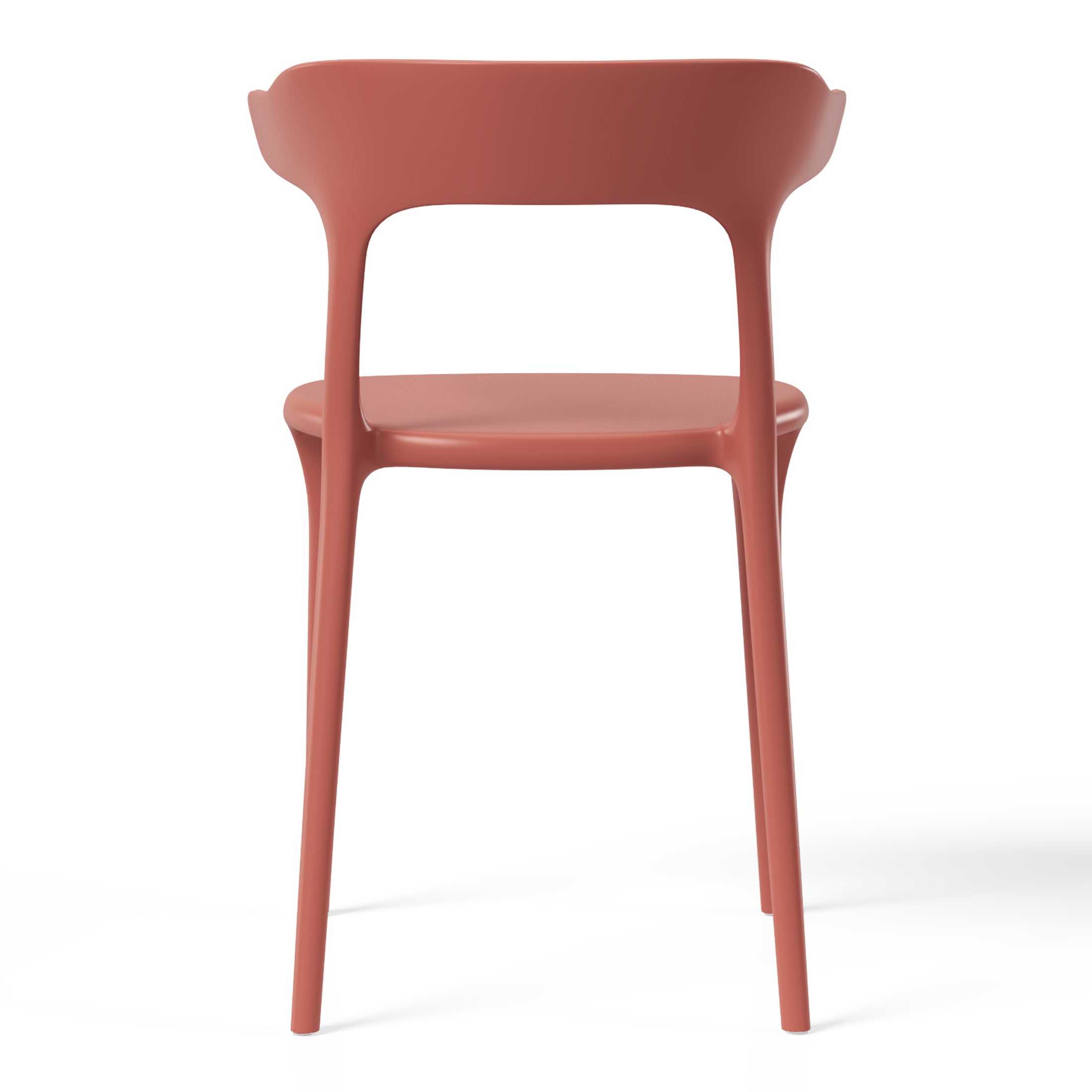 Sunshine Modern Stackable Resin Plastic Patio Dining Chair (Set of 2)