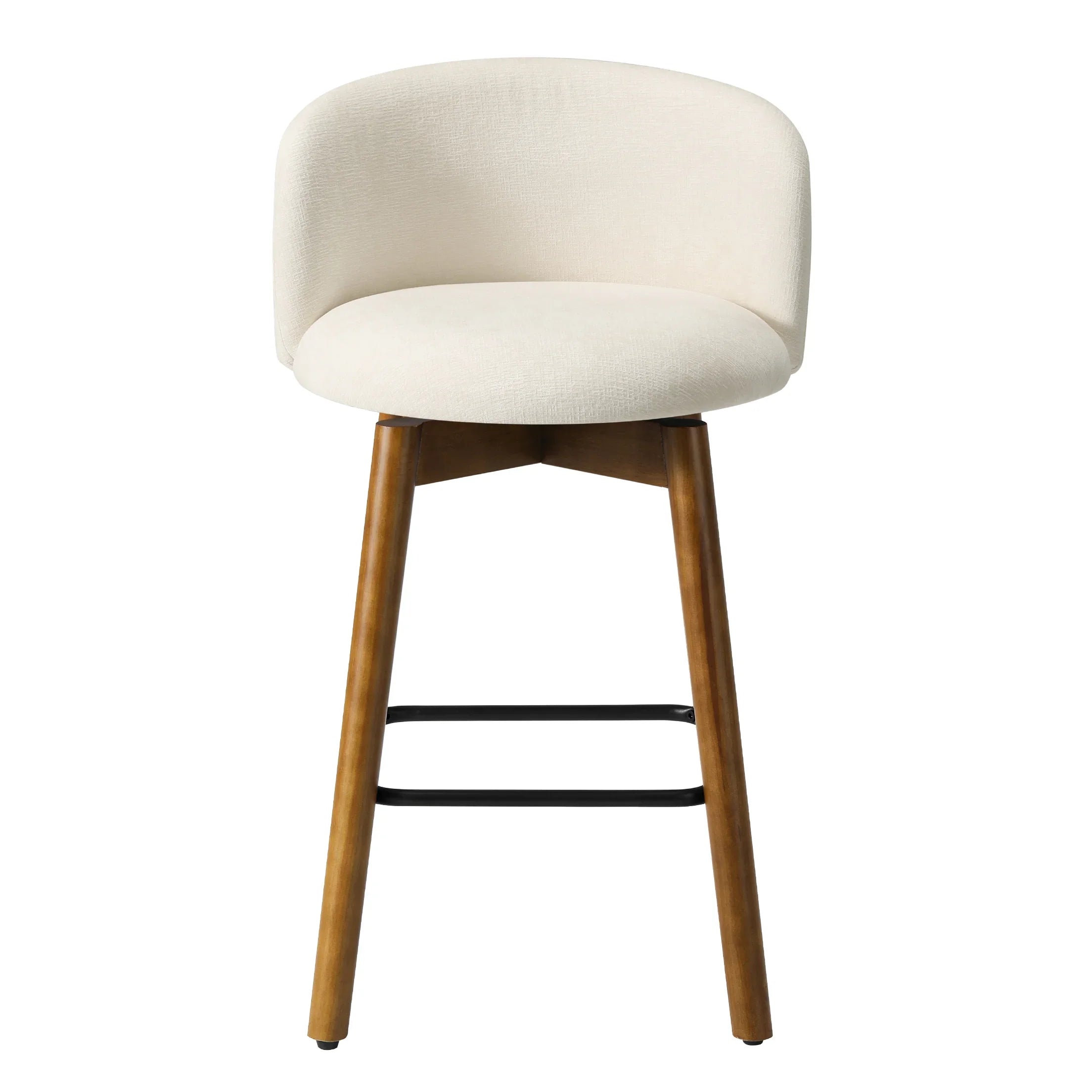 Danburry Modern Chenille Upholstered 26" Counter Height Swivel Bar Stool