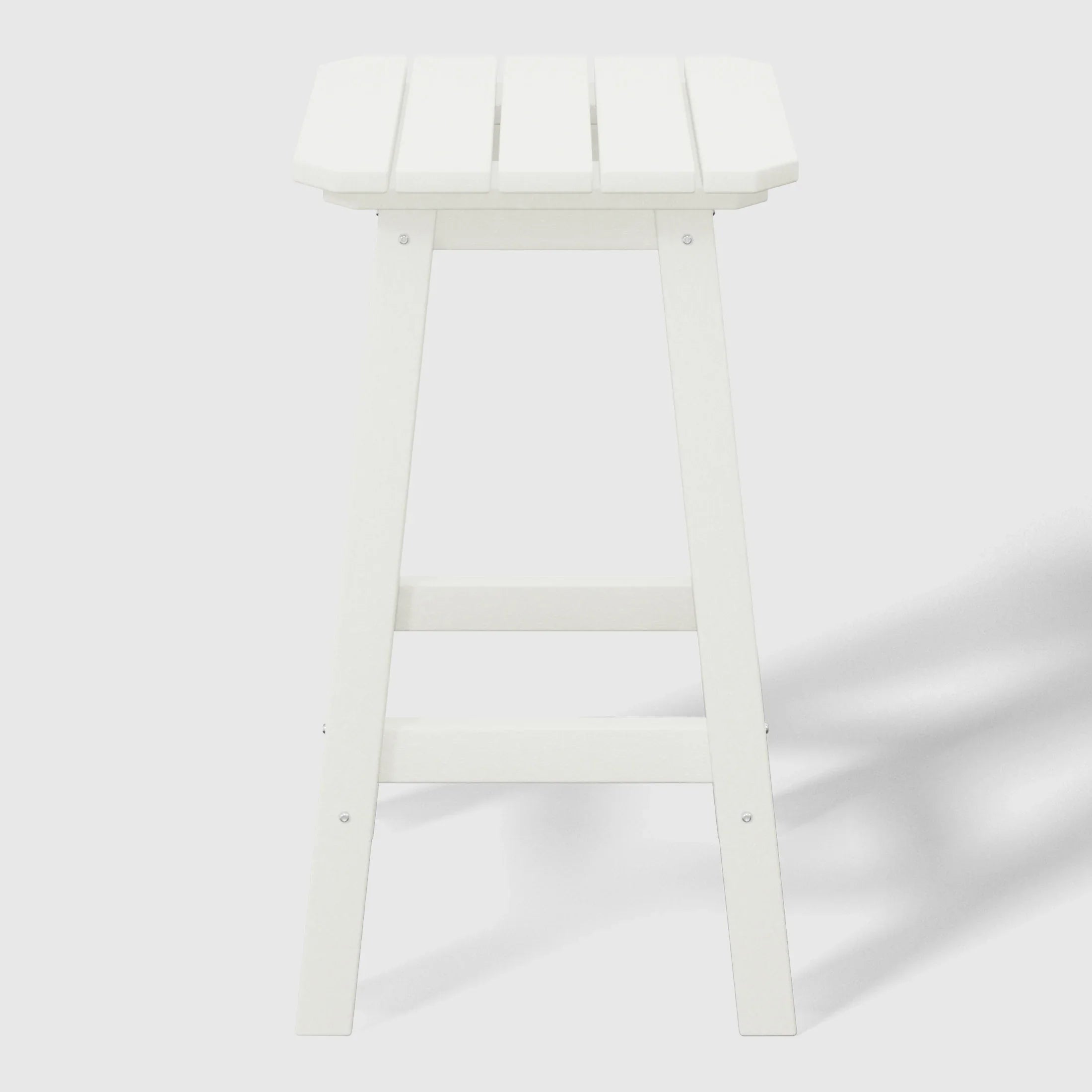 Paradise 24" HDPE Outdoor Patio Counter High Backless Square Bar Stool