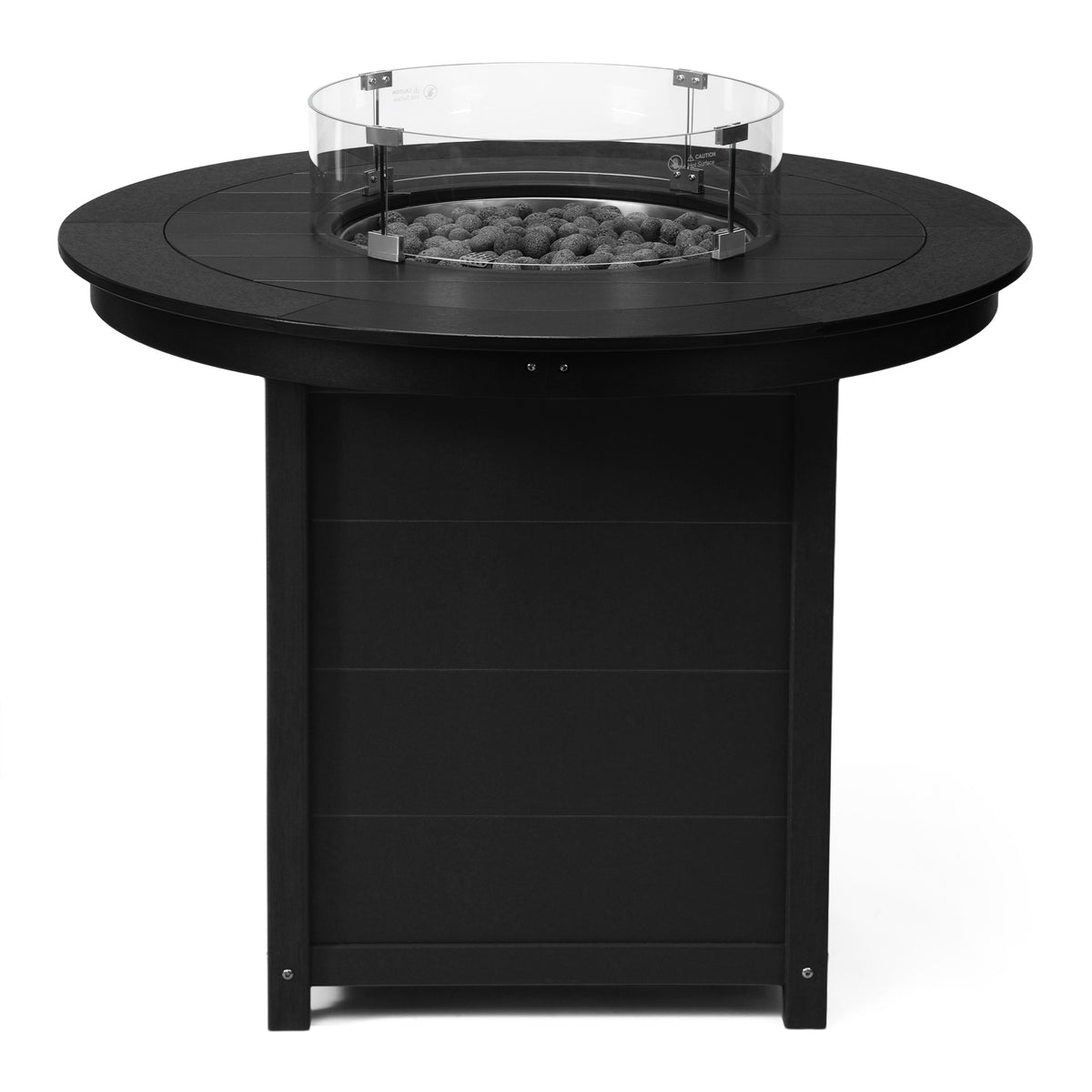 Sol 47" Modern Outdoor Patio Propane Round Counter Height Fire Pit Table