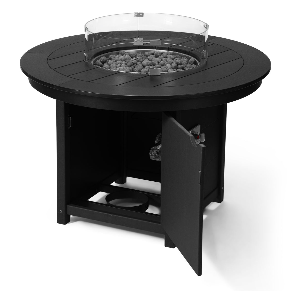 Sol 47" Modern Outdoor Patio Propane Gas Round Fire Pit Table