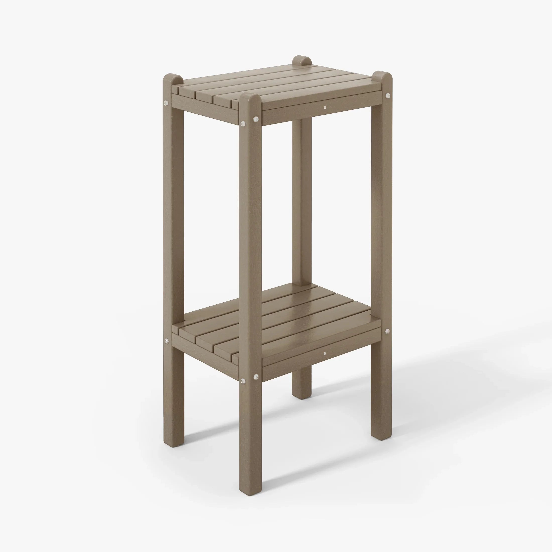 Paradise 36" Outdoor Adirondack HDPE 2-Tier Patio Side Table